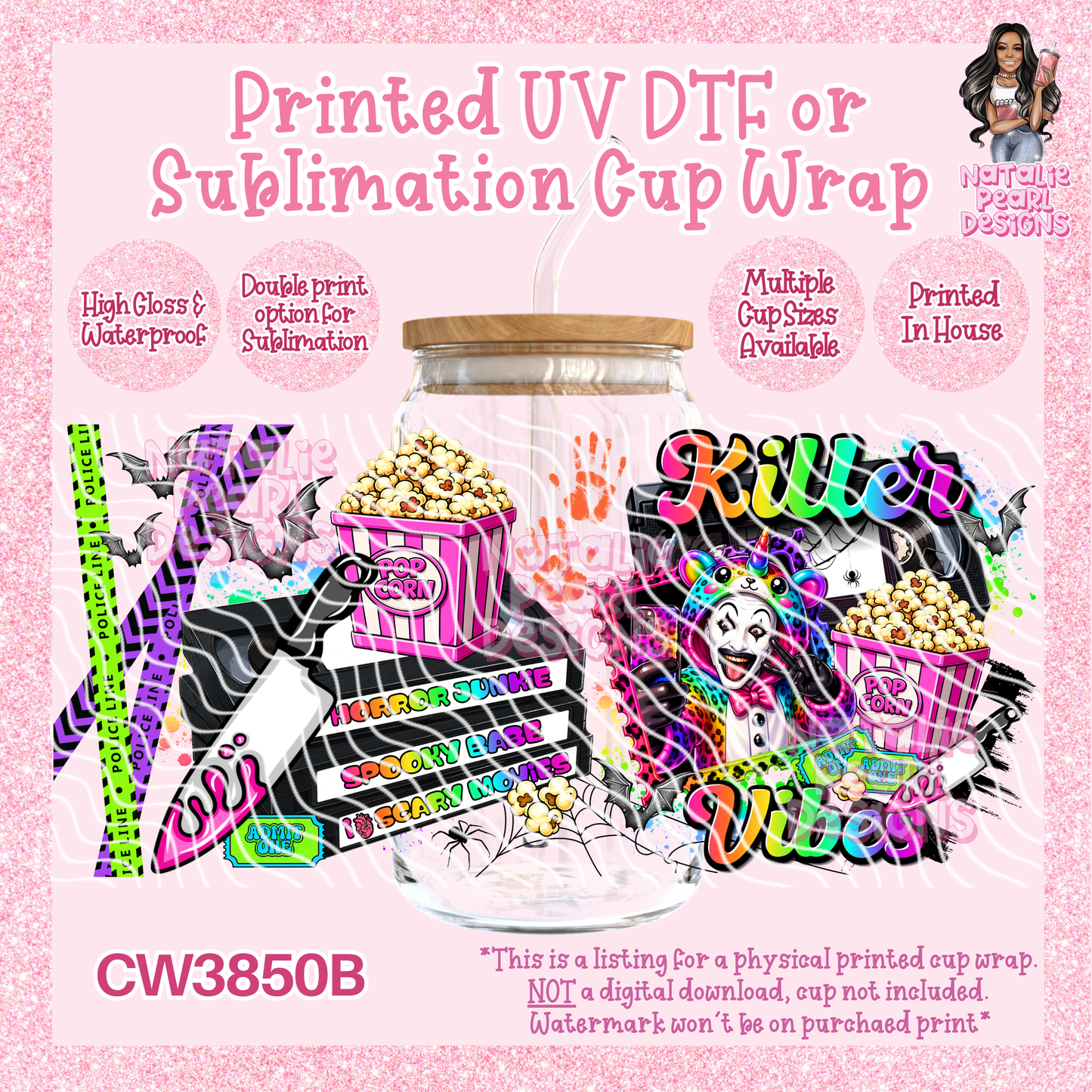 CW3850B UV DTF/SUB Cup Wraps