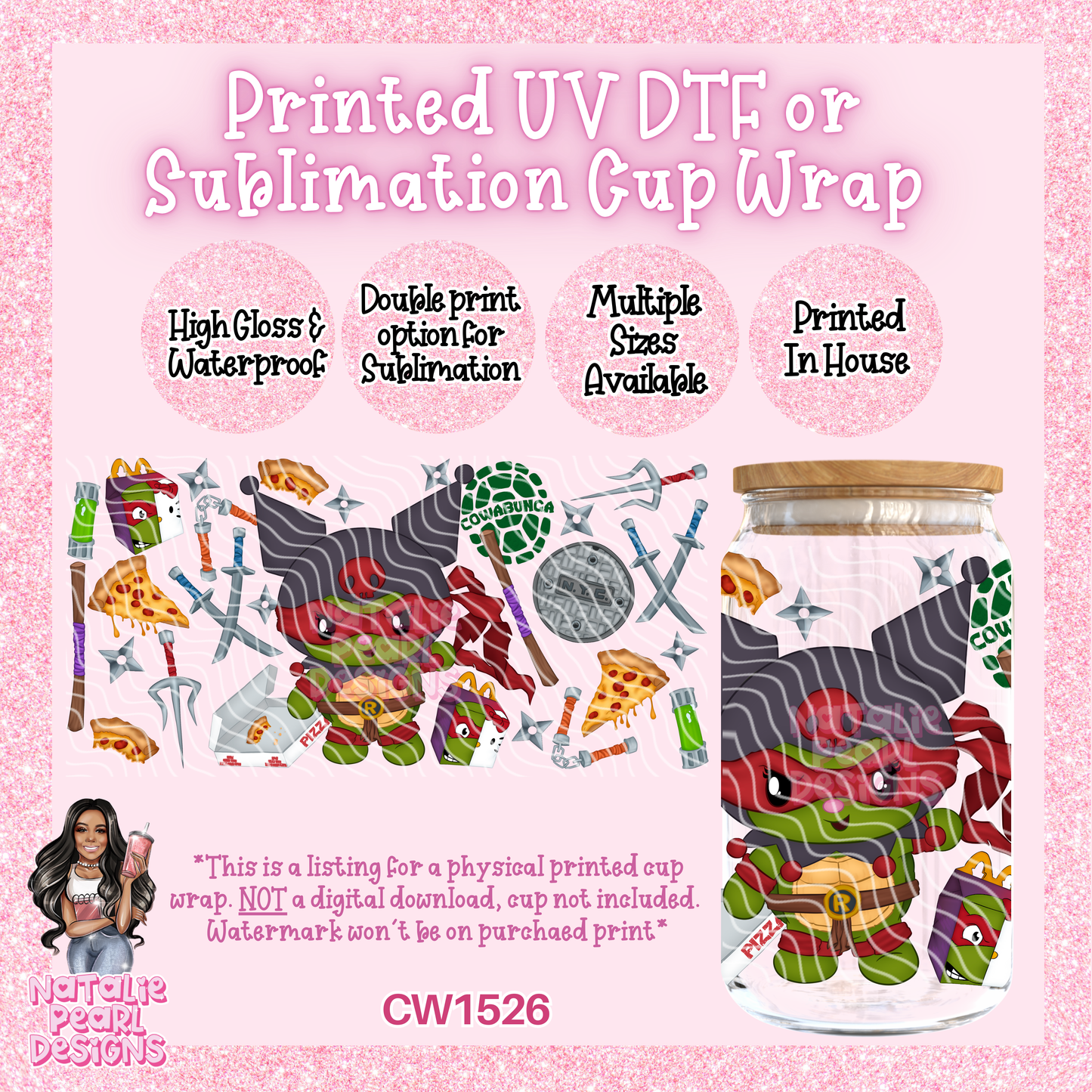 CW1526 UV DTF/SUB Cup Wrap