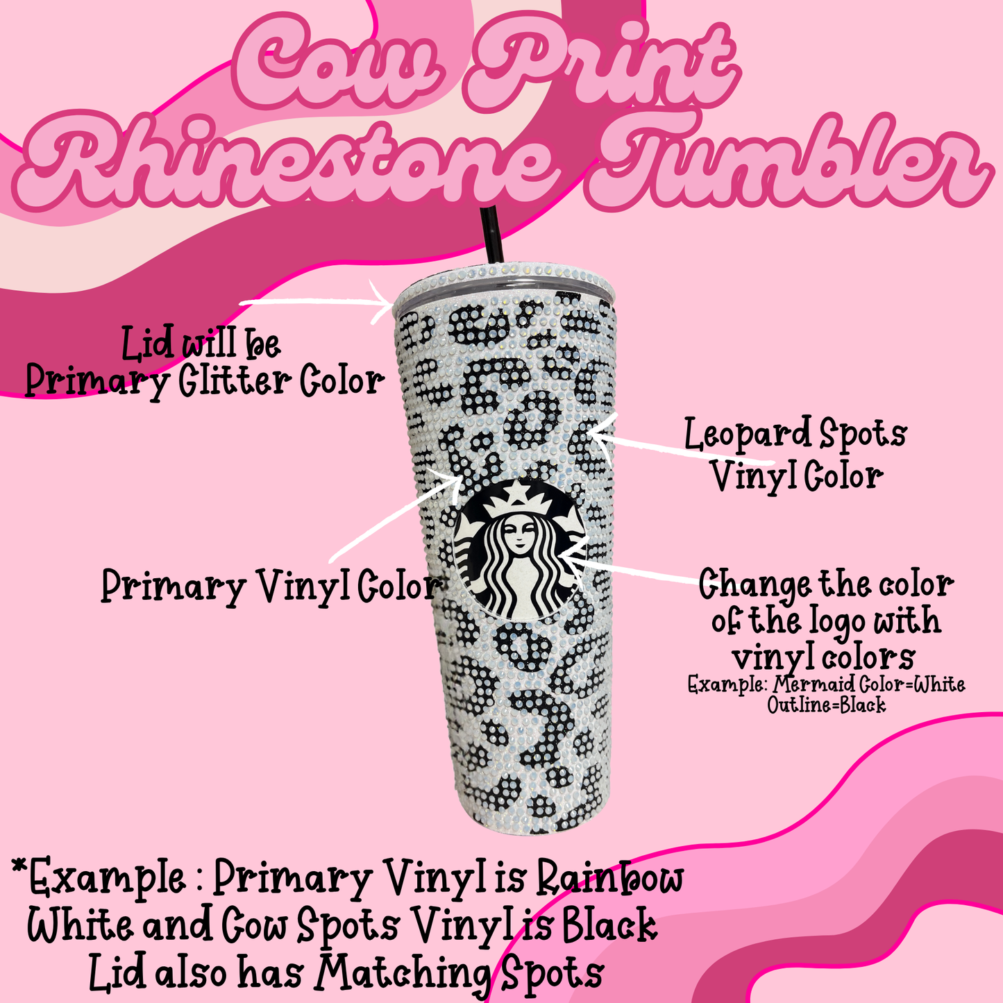 Custom Glitter & Rhinestone Tumbler( All Patterns)