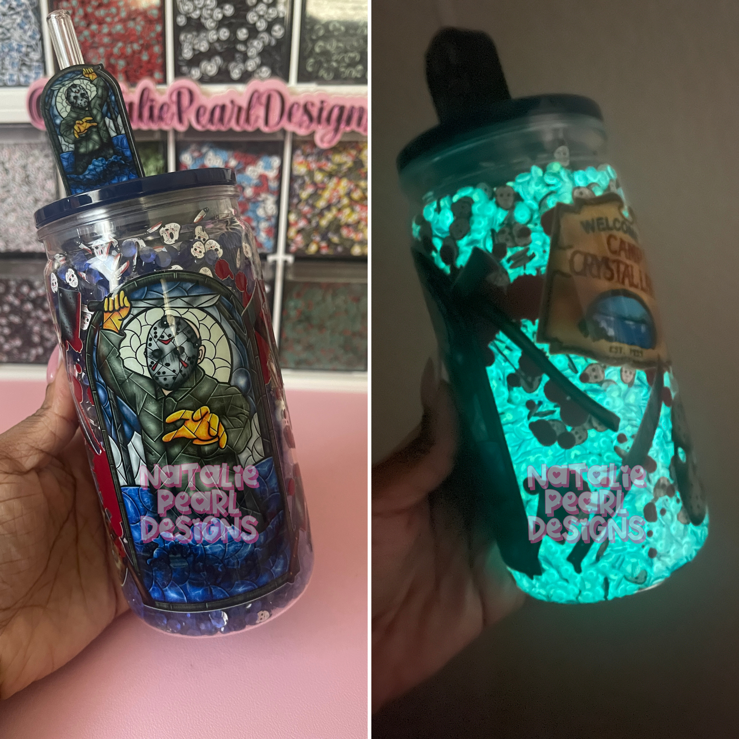 Jason Rhinestone Filled Tumbler