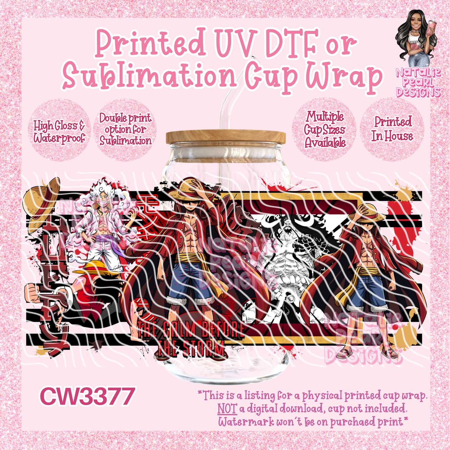 CW3377 UV DTF/SUB Cup Wraps