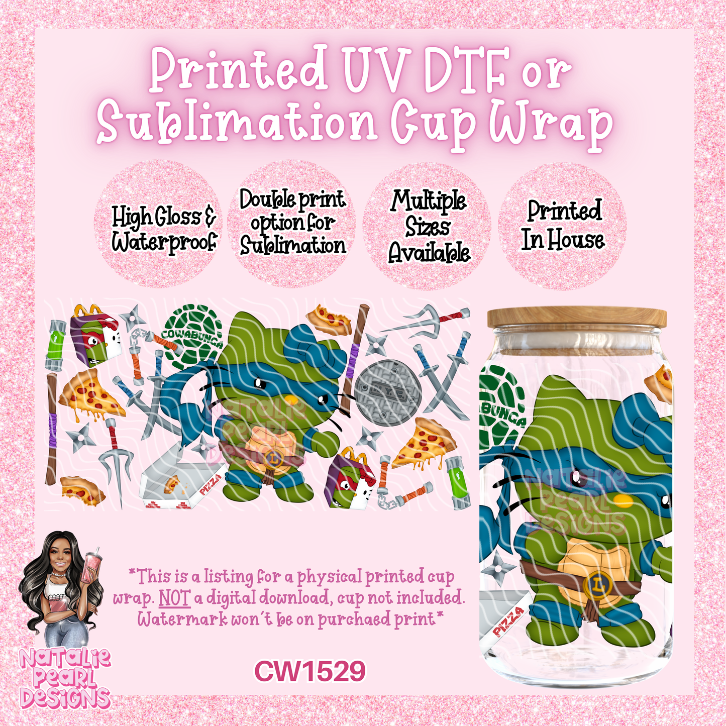 CW1529 UV DTF/SUB Cup Wrap