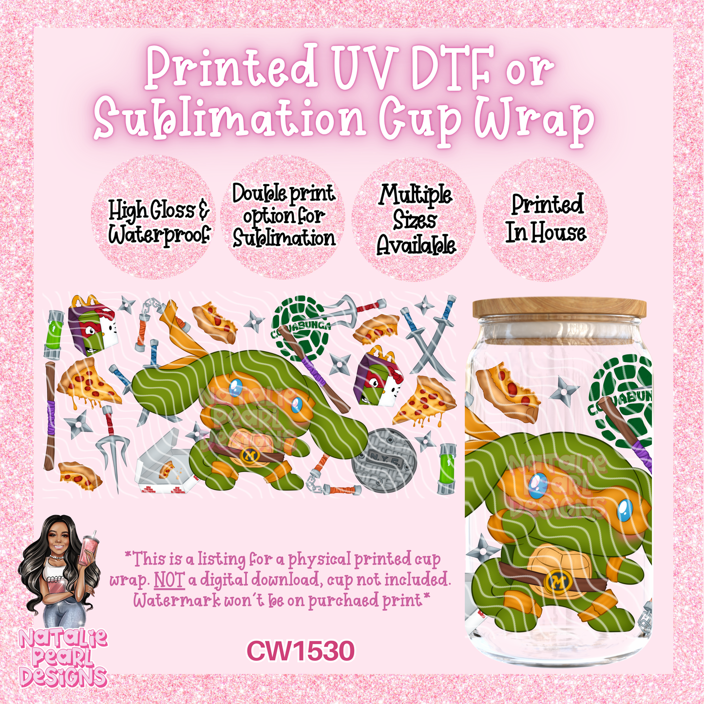 CW1530 UV DTF/SUB Cup Wrap