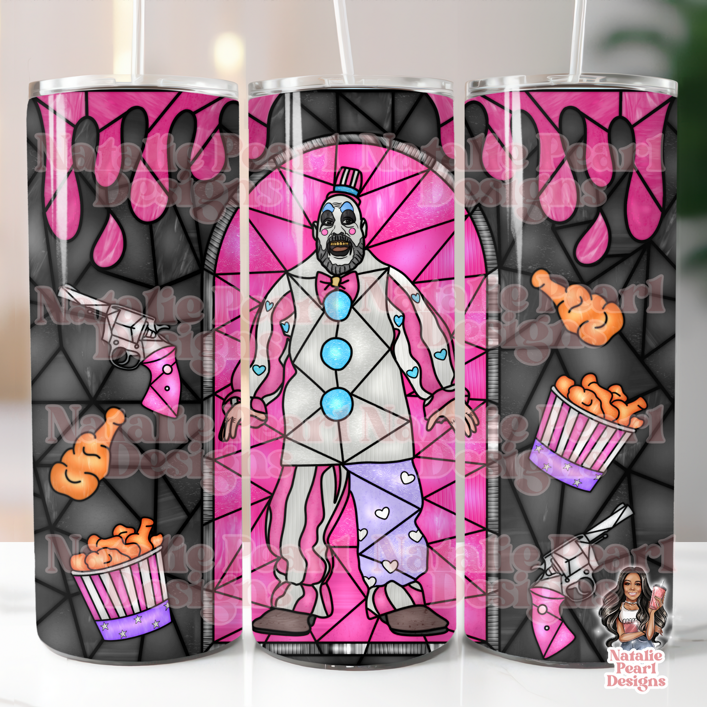 Horror Pink Stainless Steel Tumblers