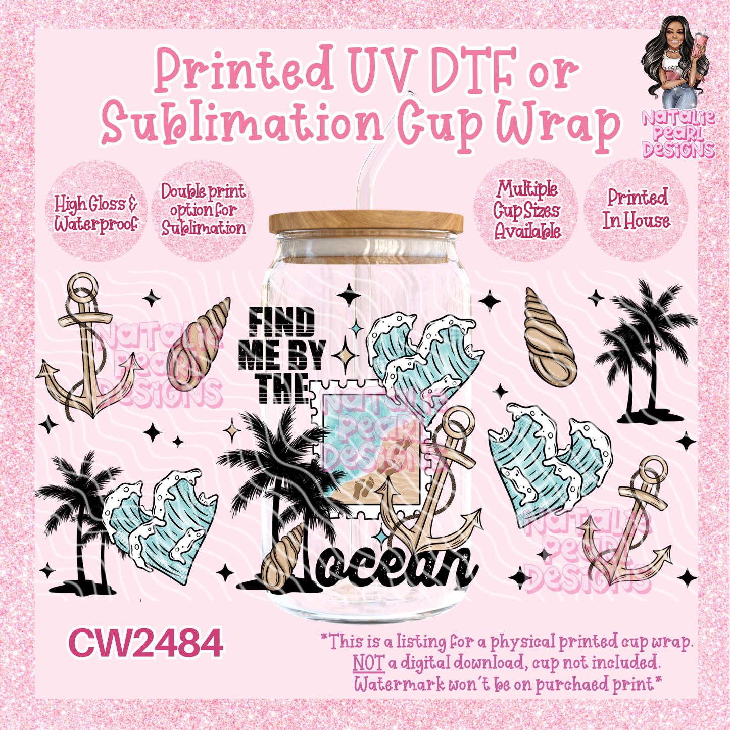 CW2484 UV DTF/SUB Cup Wraps
