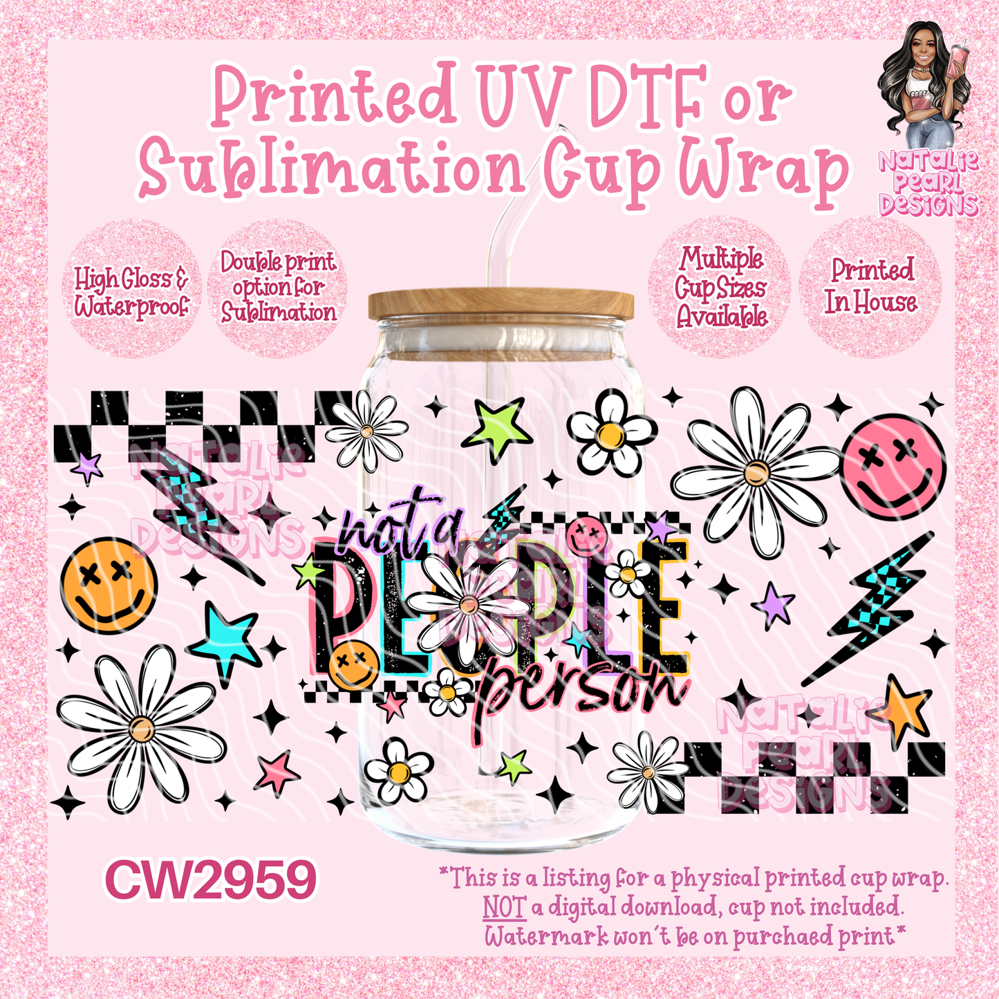 CW2959 UV DTF/SUB Cup Wraps