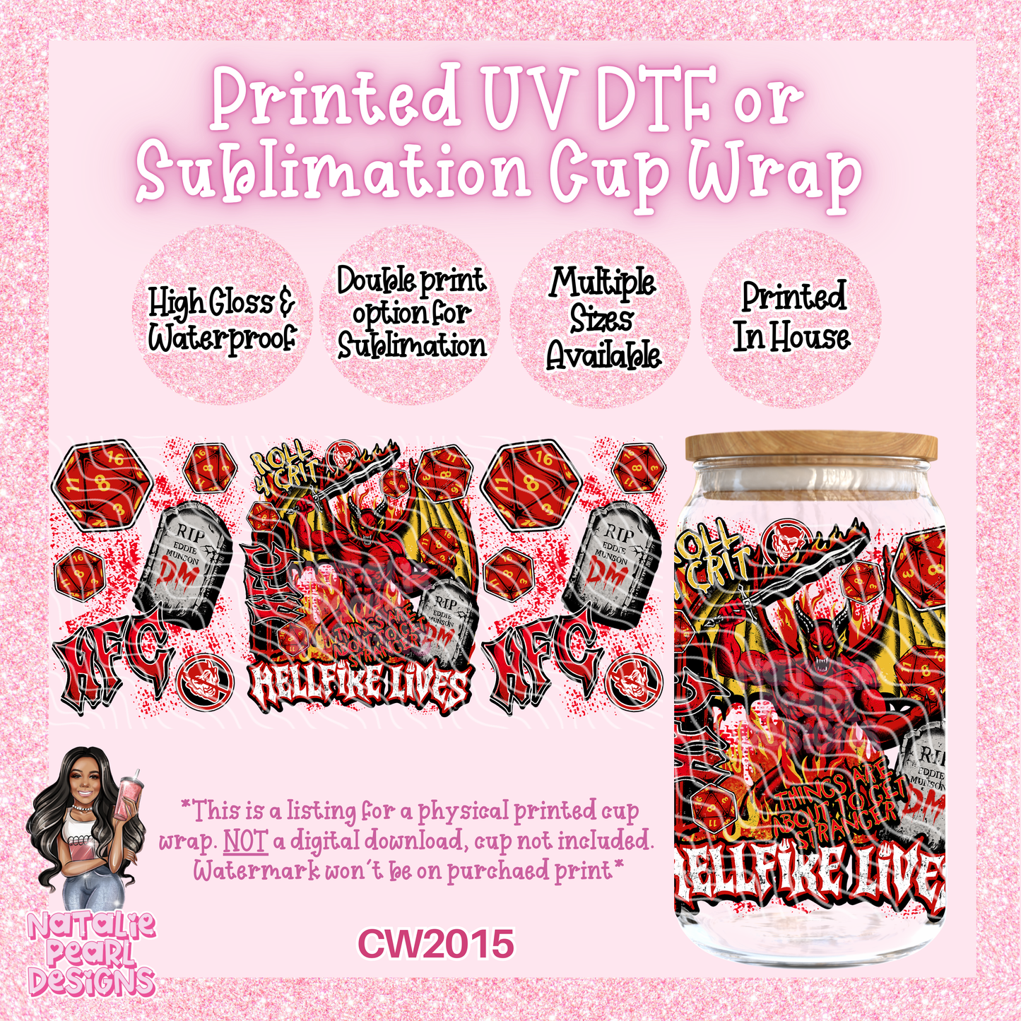 CW2015 UV DTF/SUB Cup Wraps