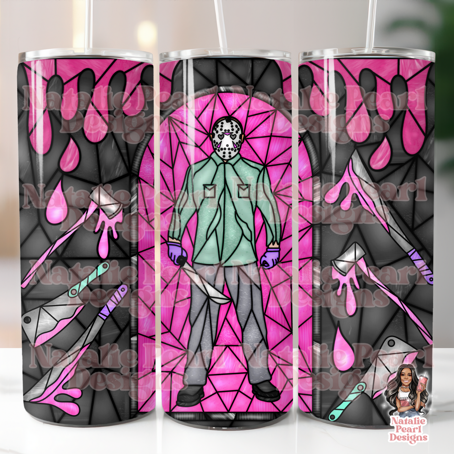 Horror Pink Stainless Steel Tumblers