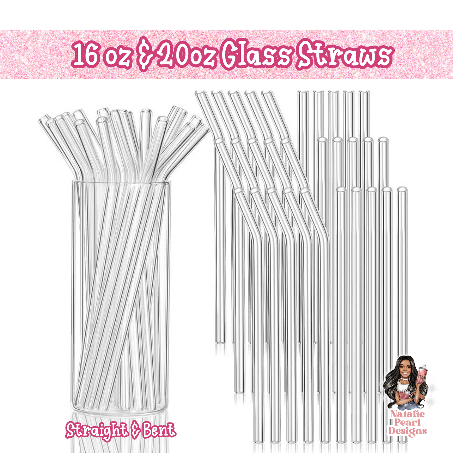 Glass Can Clear Straws