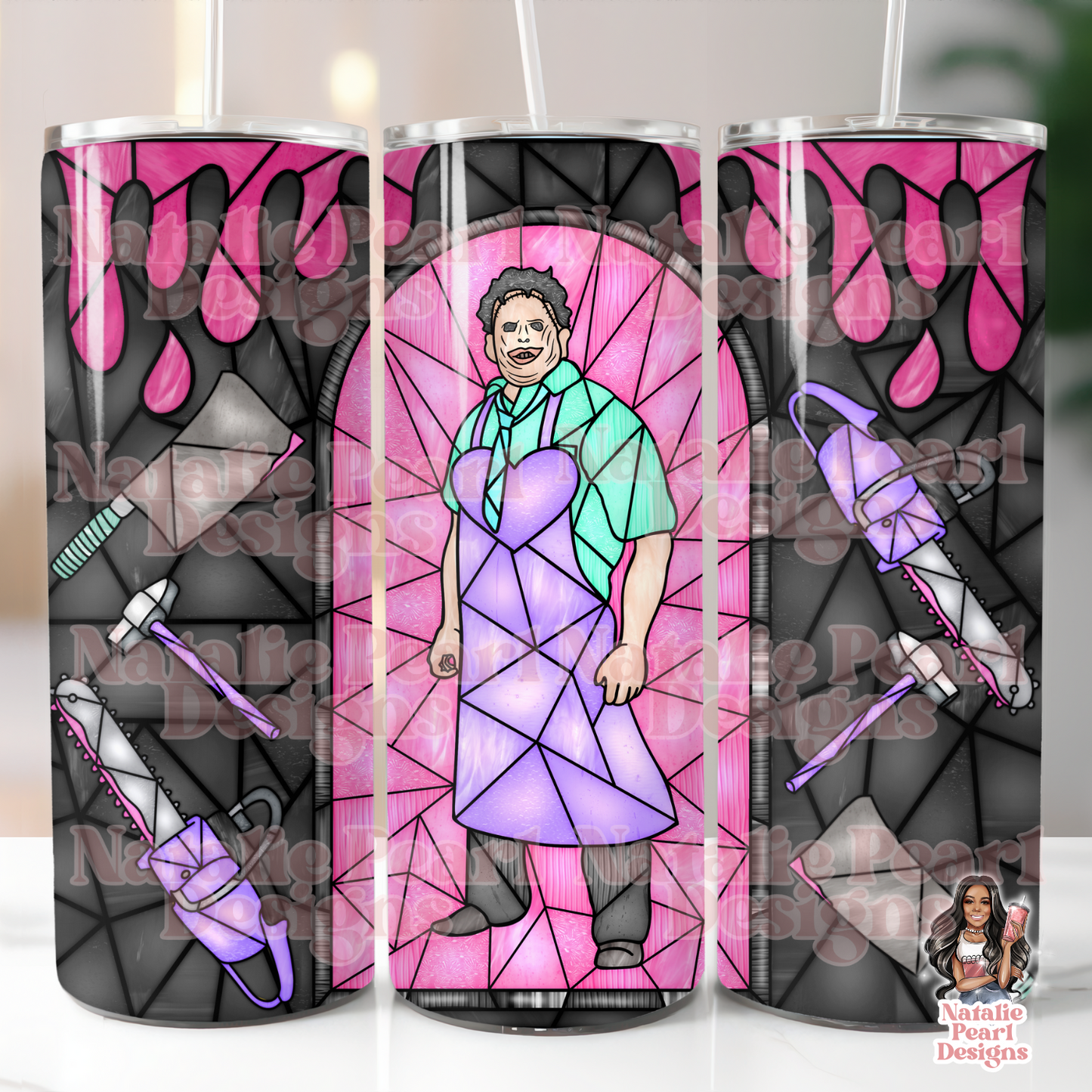 Horror Pink Stainless Steel Tumblers