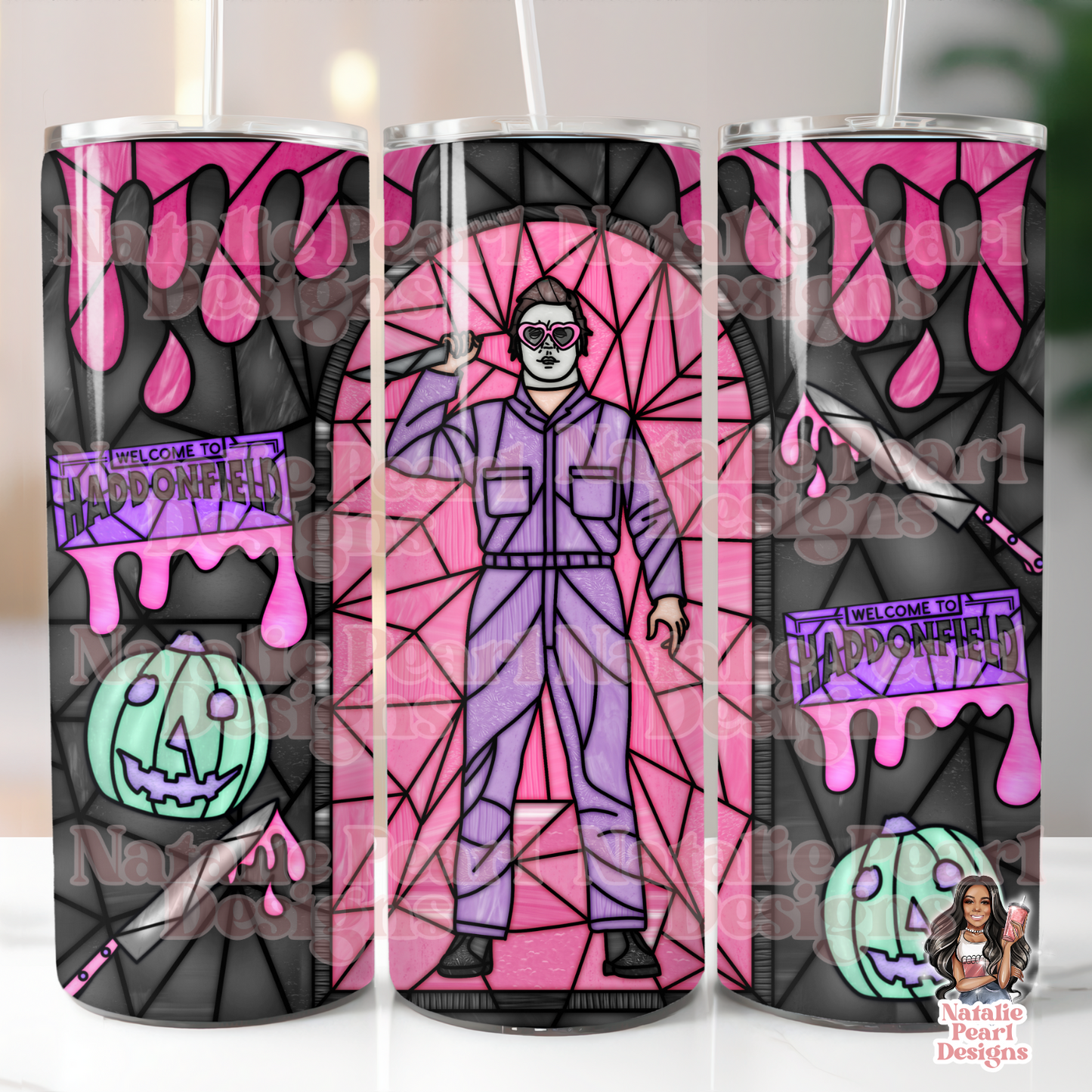 Horror Pink Stainless Steel Tumblers