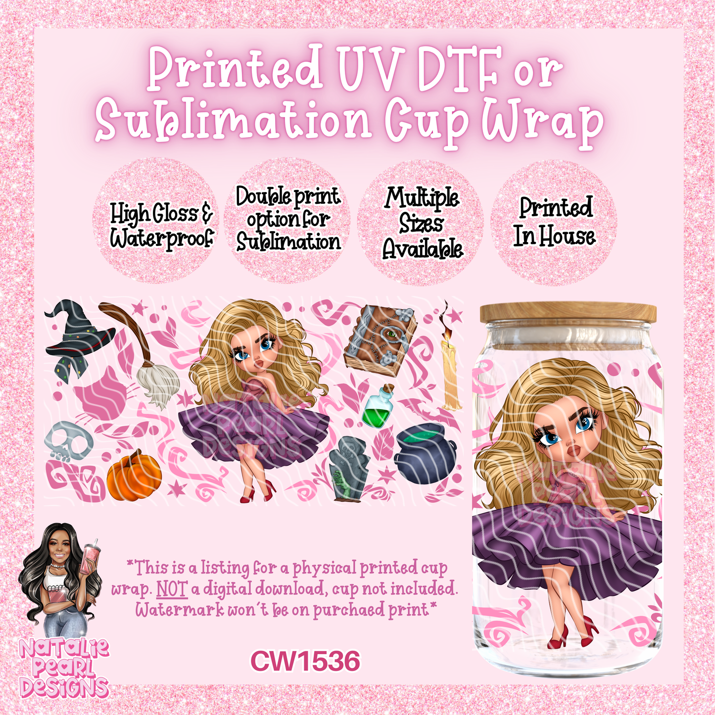 CW1536 UV DTF/SUB Cup Wrap