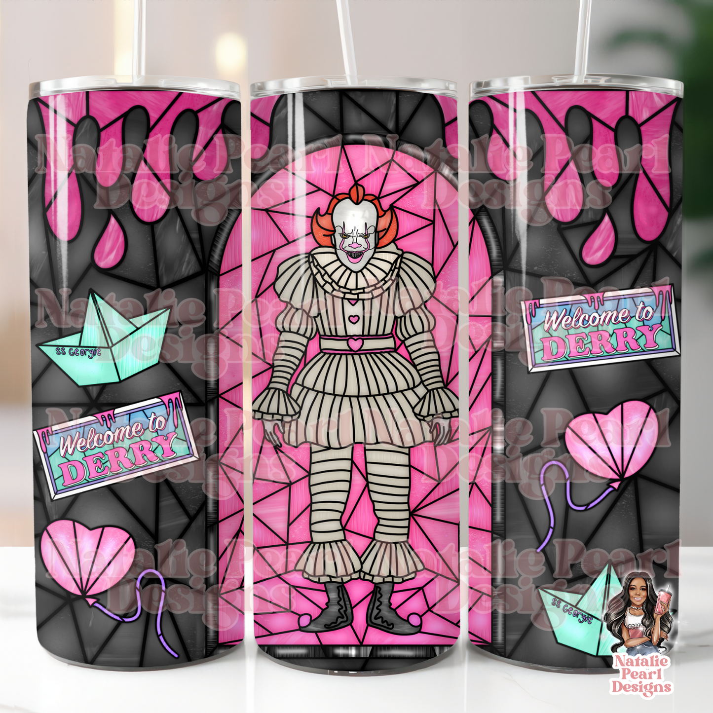 Horror Pink Stainless Steel Tumblers