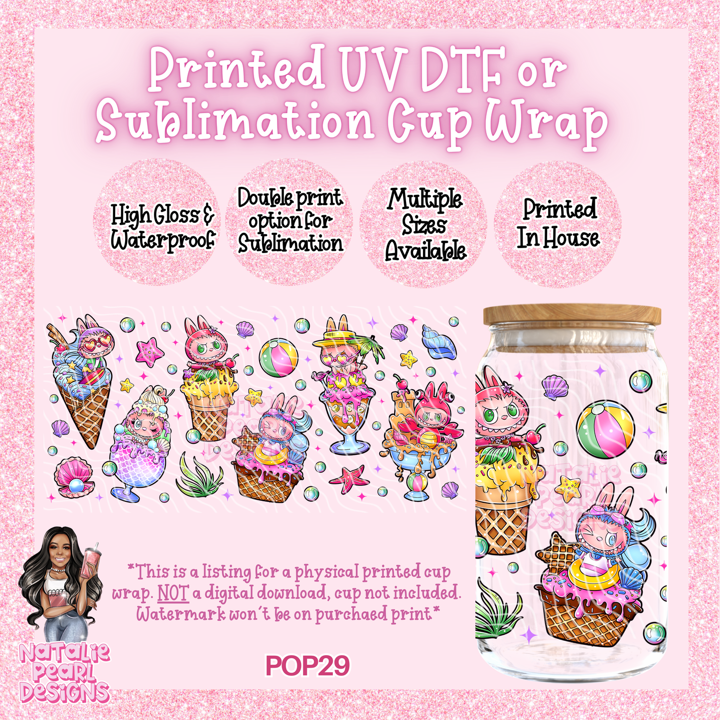 POP29 UV DTF/SUB Cup Wrap