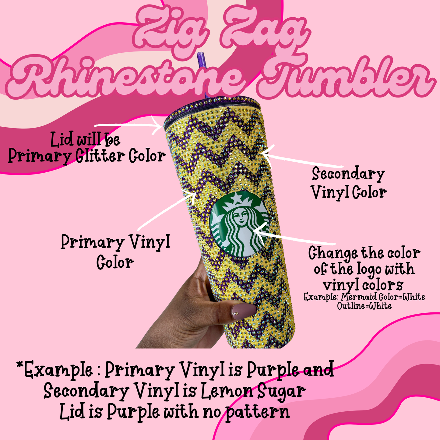 Custom Glitter & Rhinestone Tumbler( All Patterns)