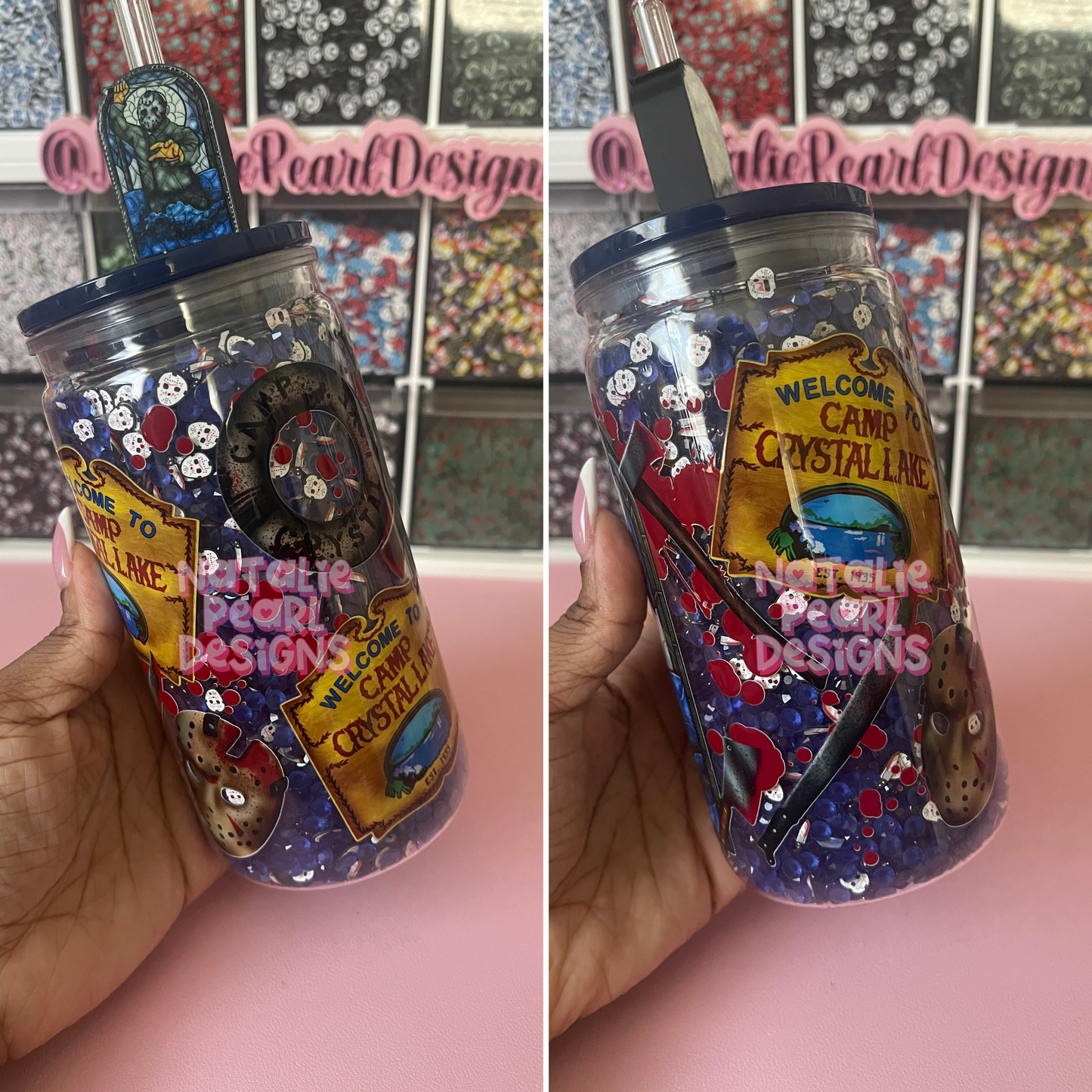 Jason Rhinestone Filled Tumbler