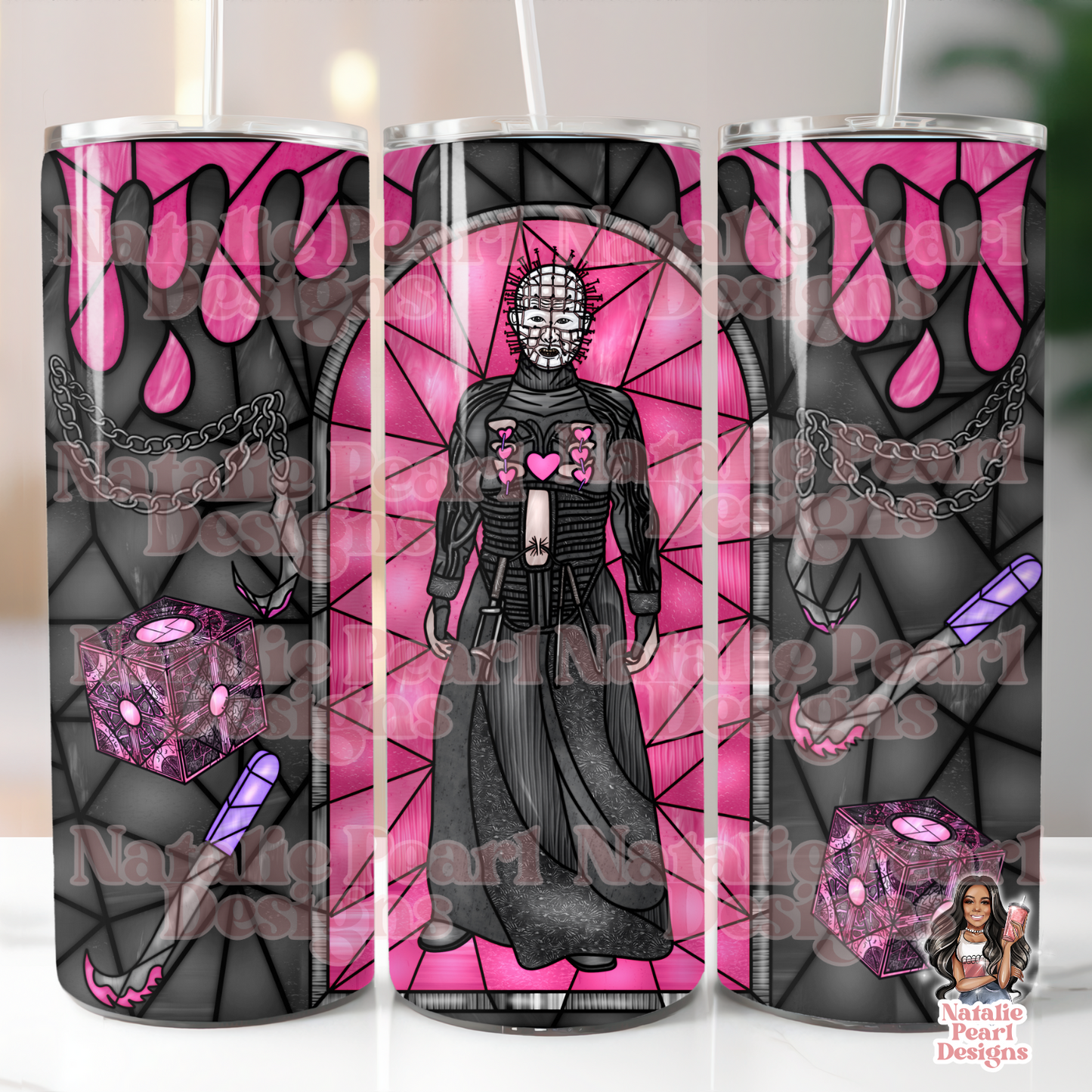 Horror Pink Stainless Steel Tumblers