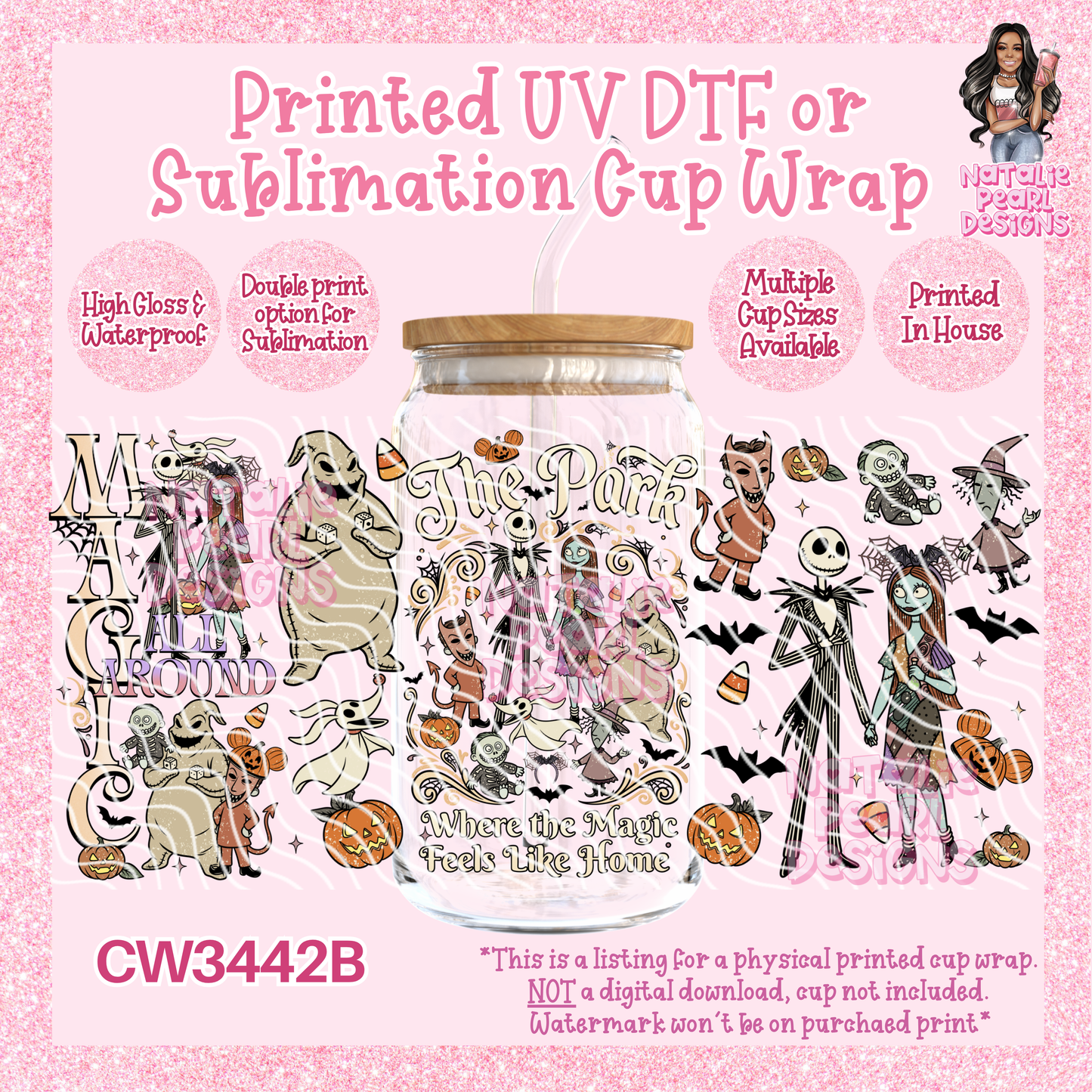CW3442B UV DTF/SUB Cup Wraps