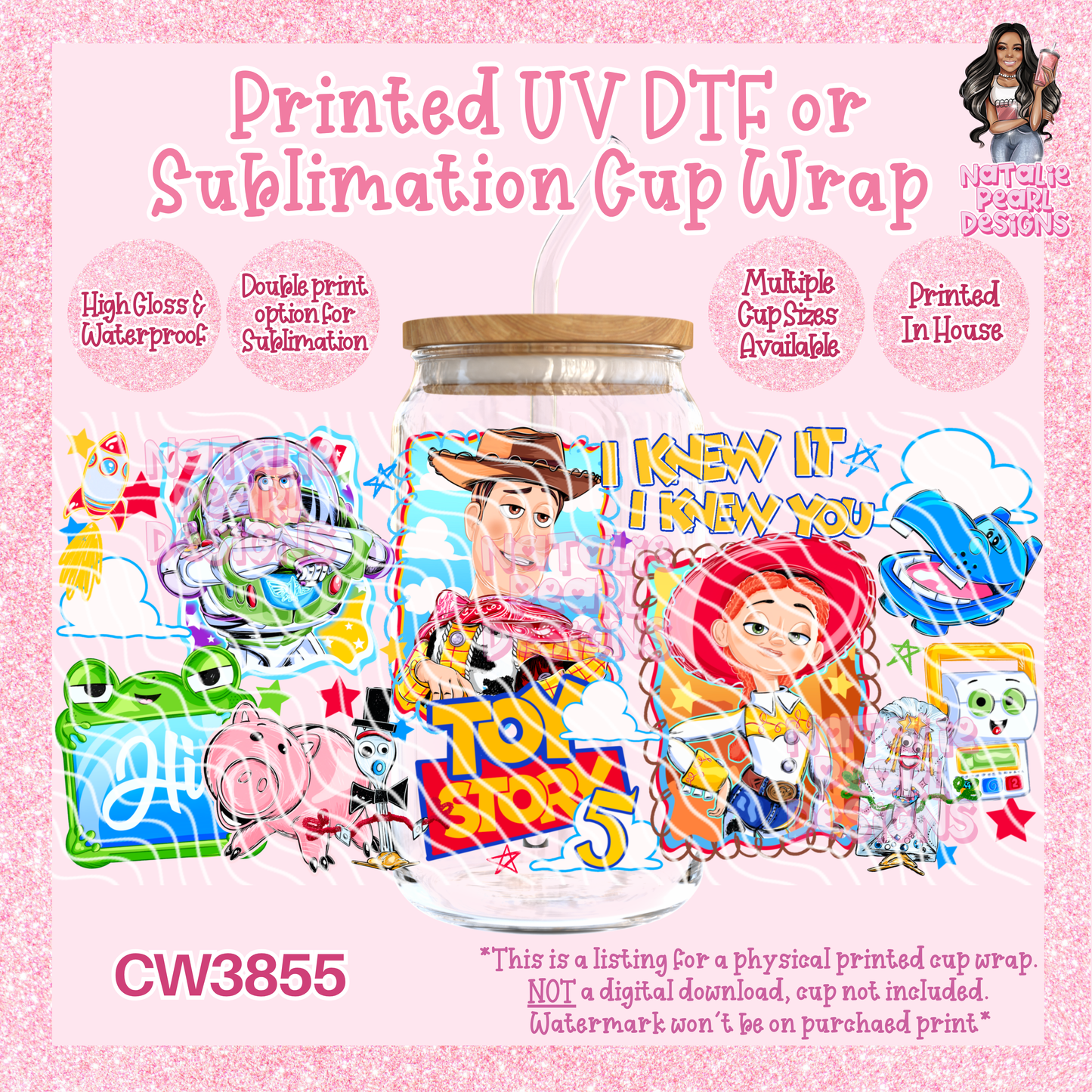 CW3855 UV DTF/SUB Cup Wraps