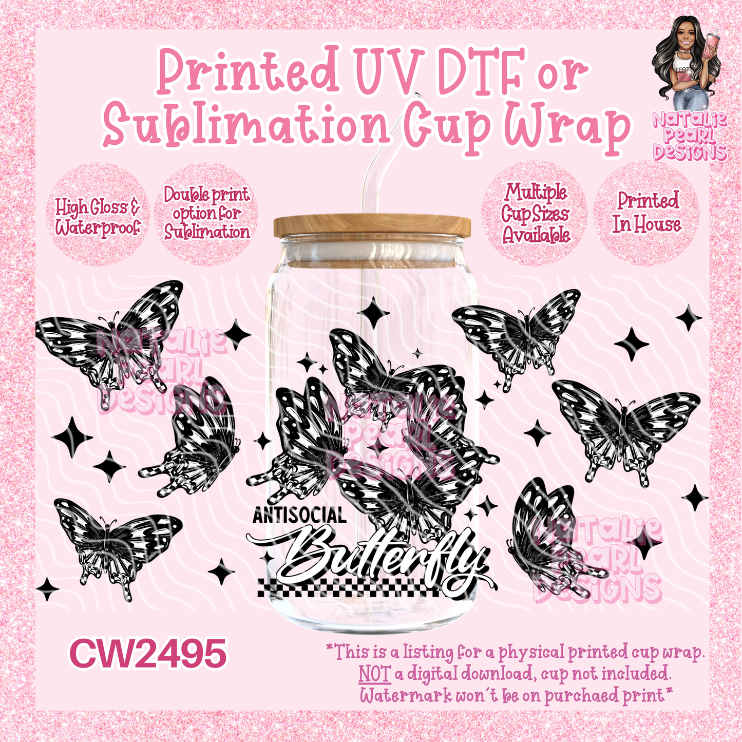 CW2495 UV DTF/SUB Cup Wraps