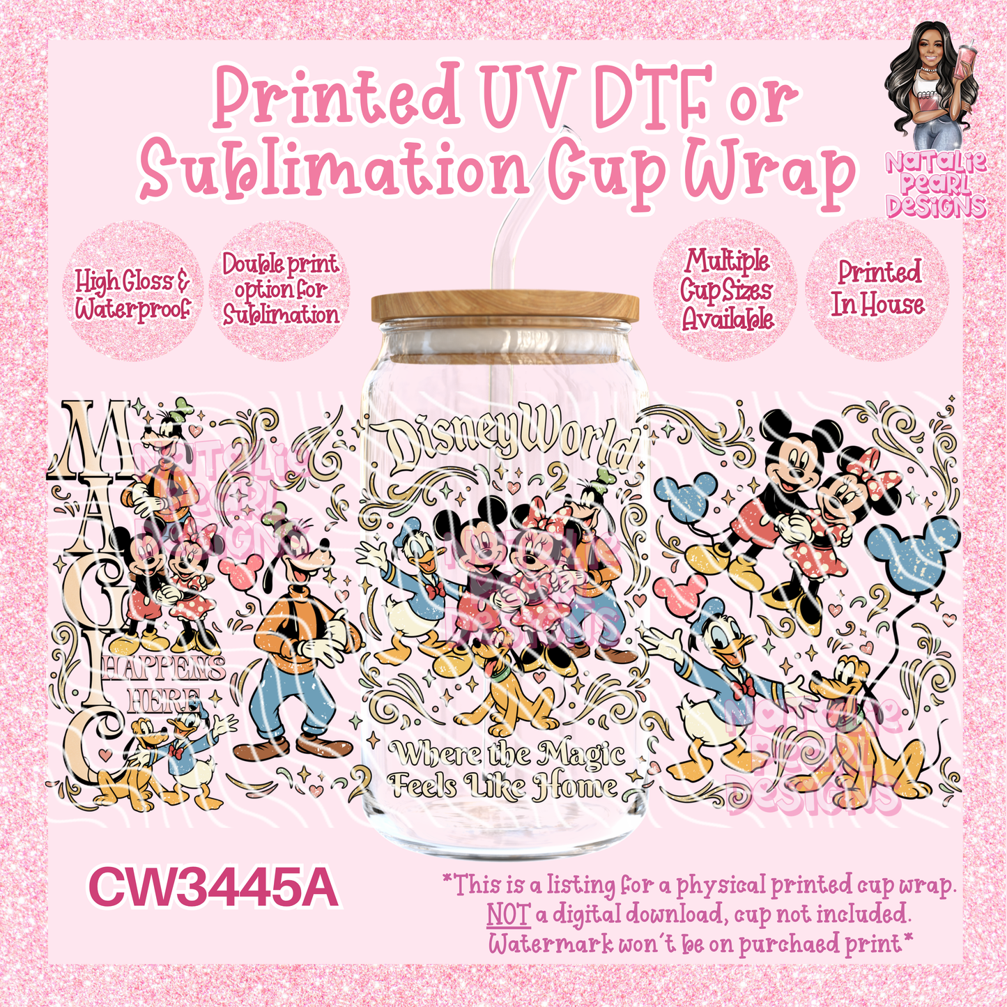 CW3445A UV DTF/SUB Cup Wraps