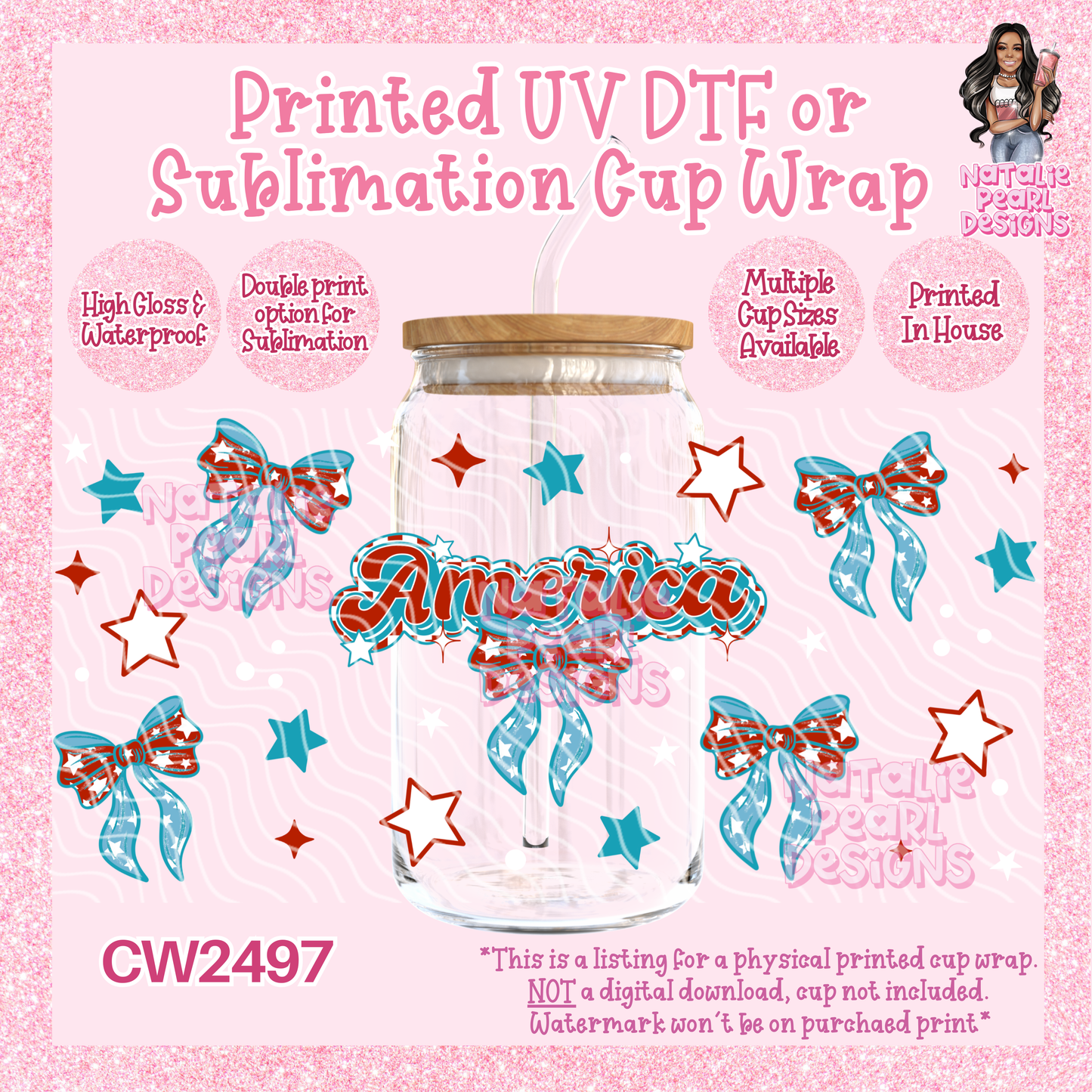 CW2497 UV DTF/SUB Cup Wraps