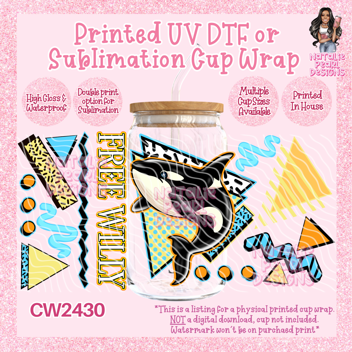 CW2430 UV DTF/SUB Cup Wraps