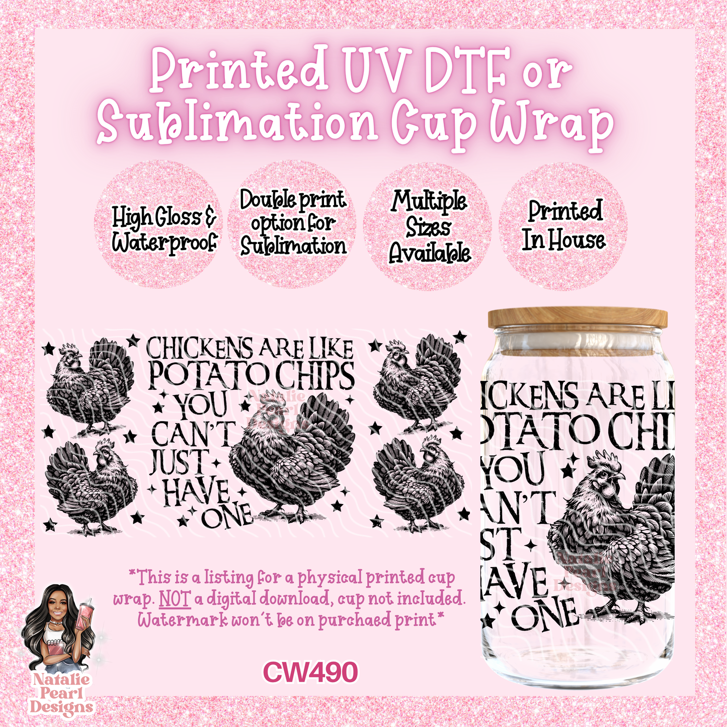 CW490 UV DTF/SUB Cup Wrap