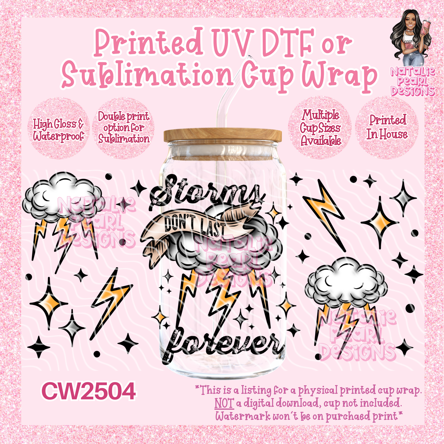 CW2504 UV DTF/SUB Cup Wraps