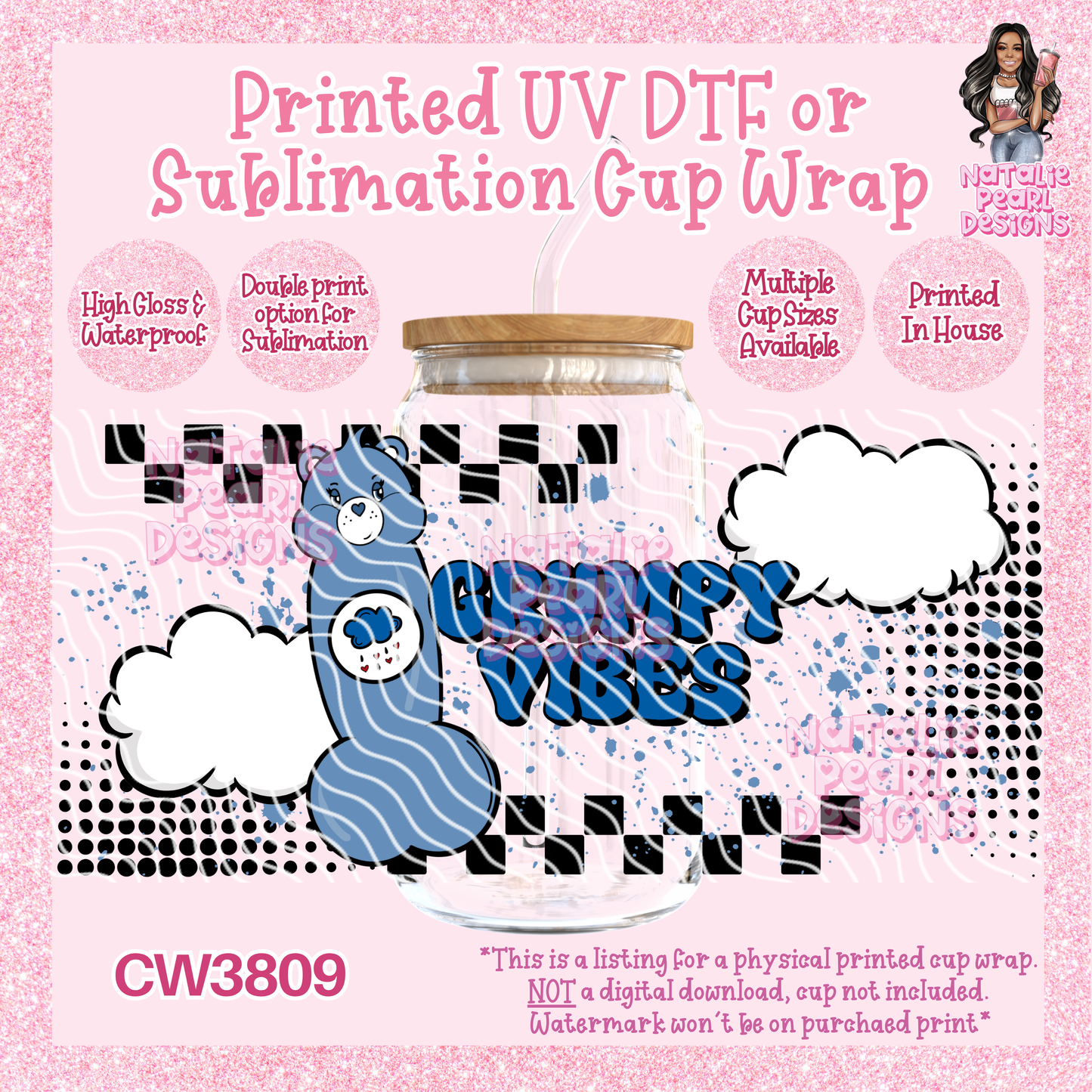 CW3809 UV DTF/SUB Cup Wraps