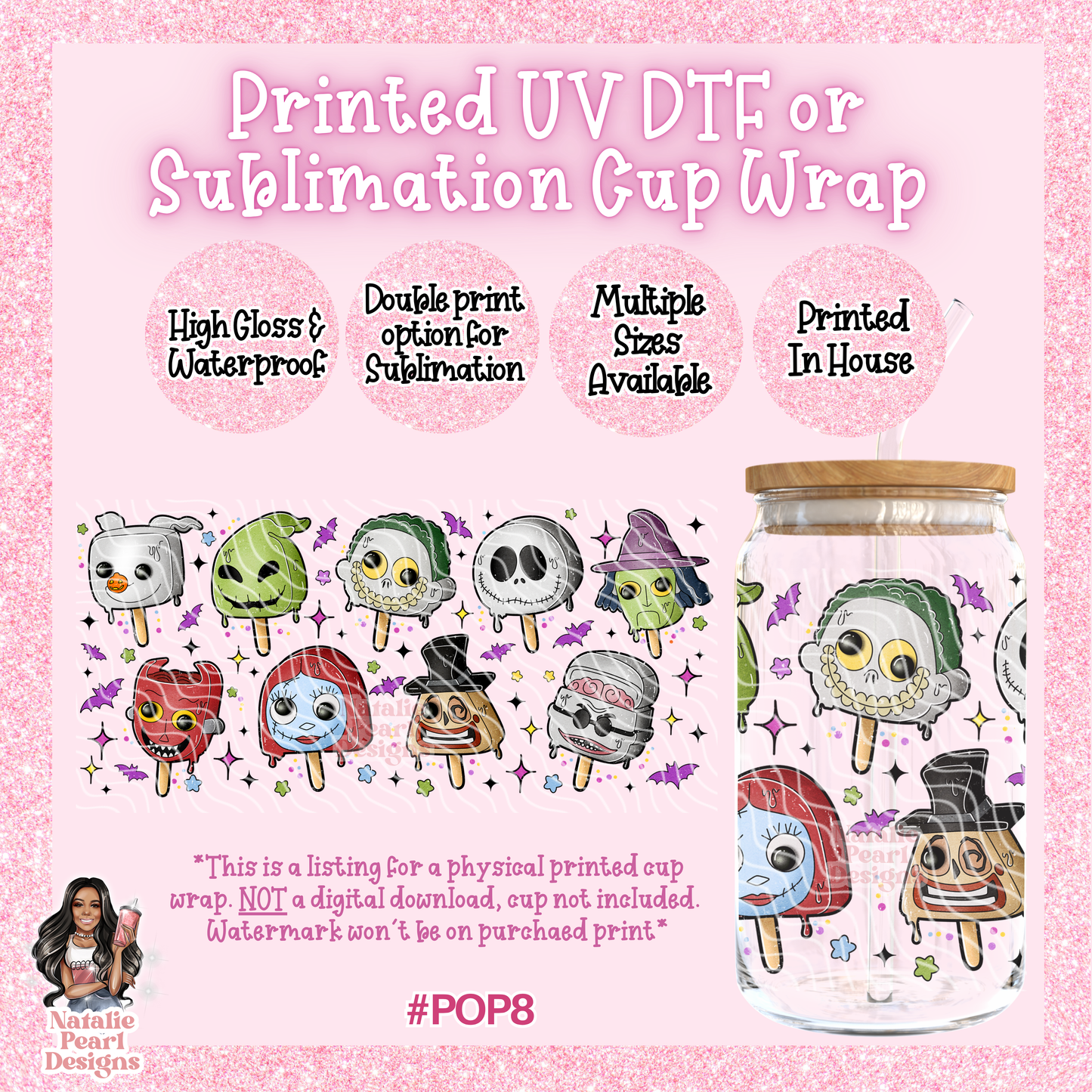 POP8 UV DTF/SUB Cup Wrap