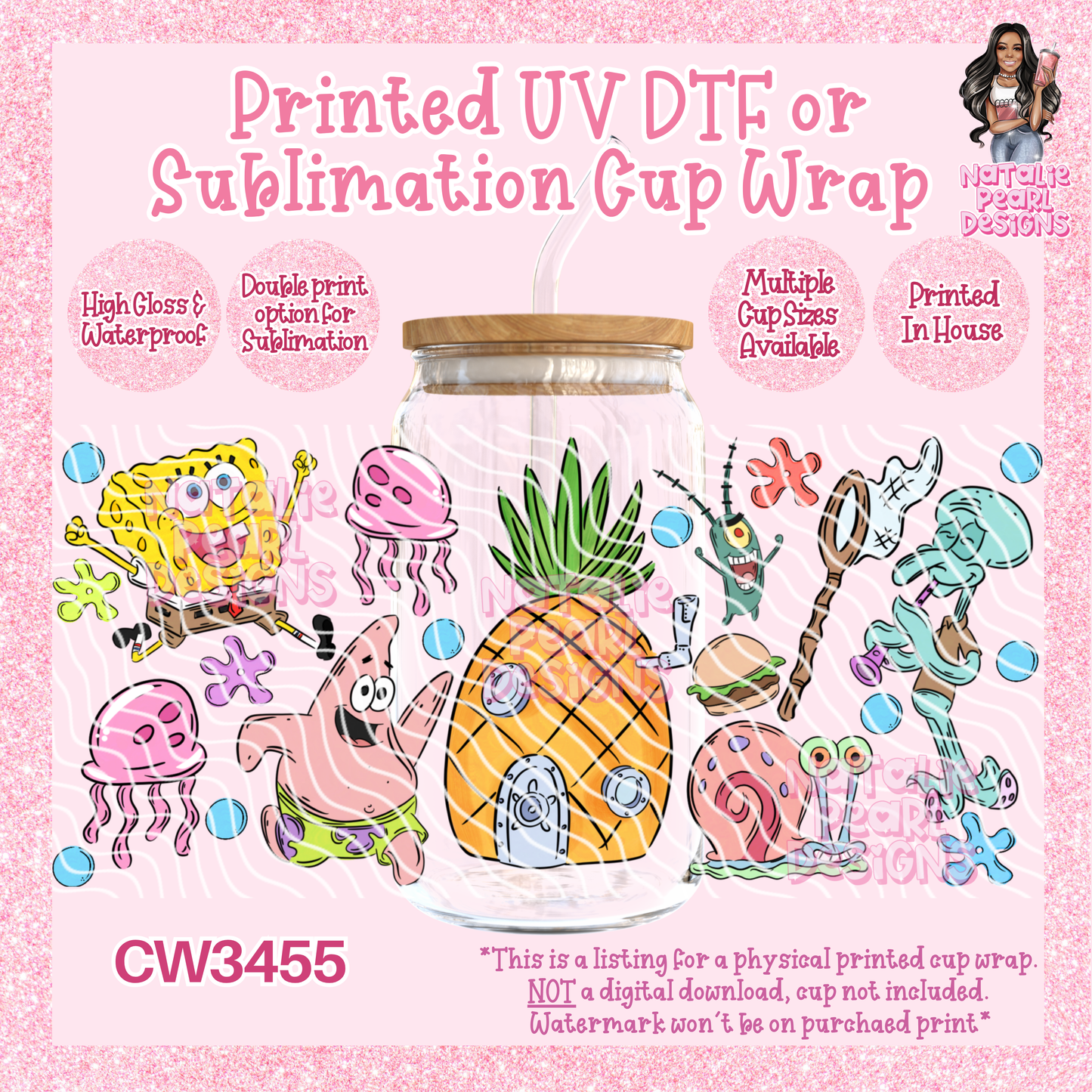 CW3455 UV DTF/SUB Cup Wraps