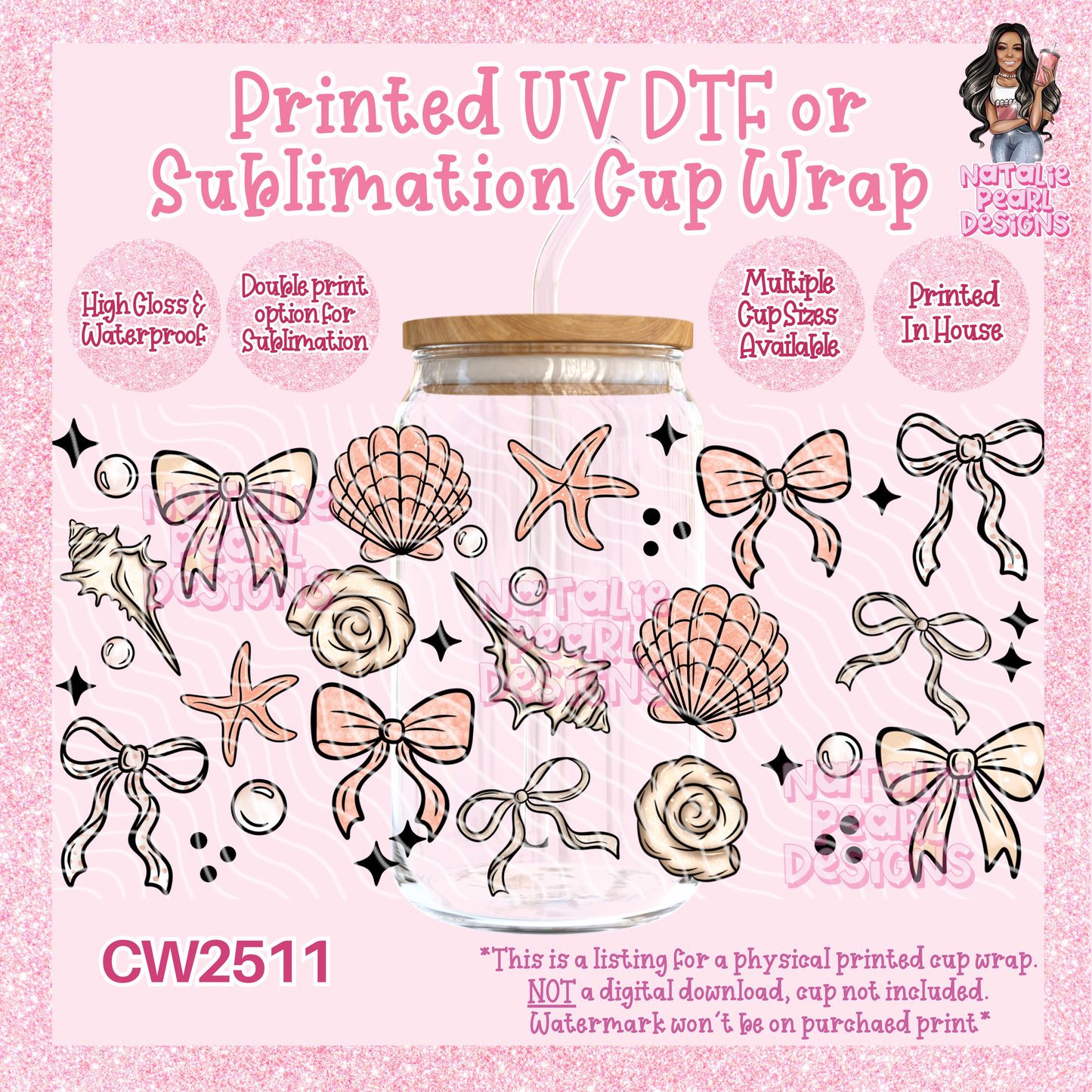 CW2511 UV DTF/SUB Cup Wraps