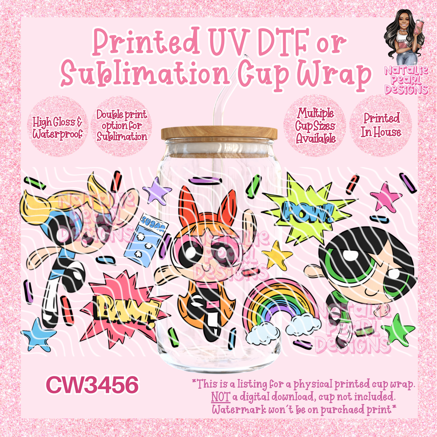 CW3456 UV DTF/SUB Cup Wraps