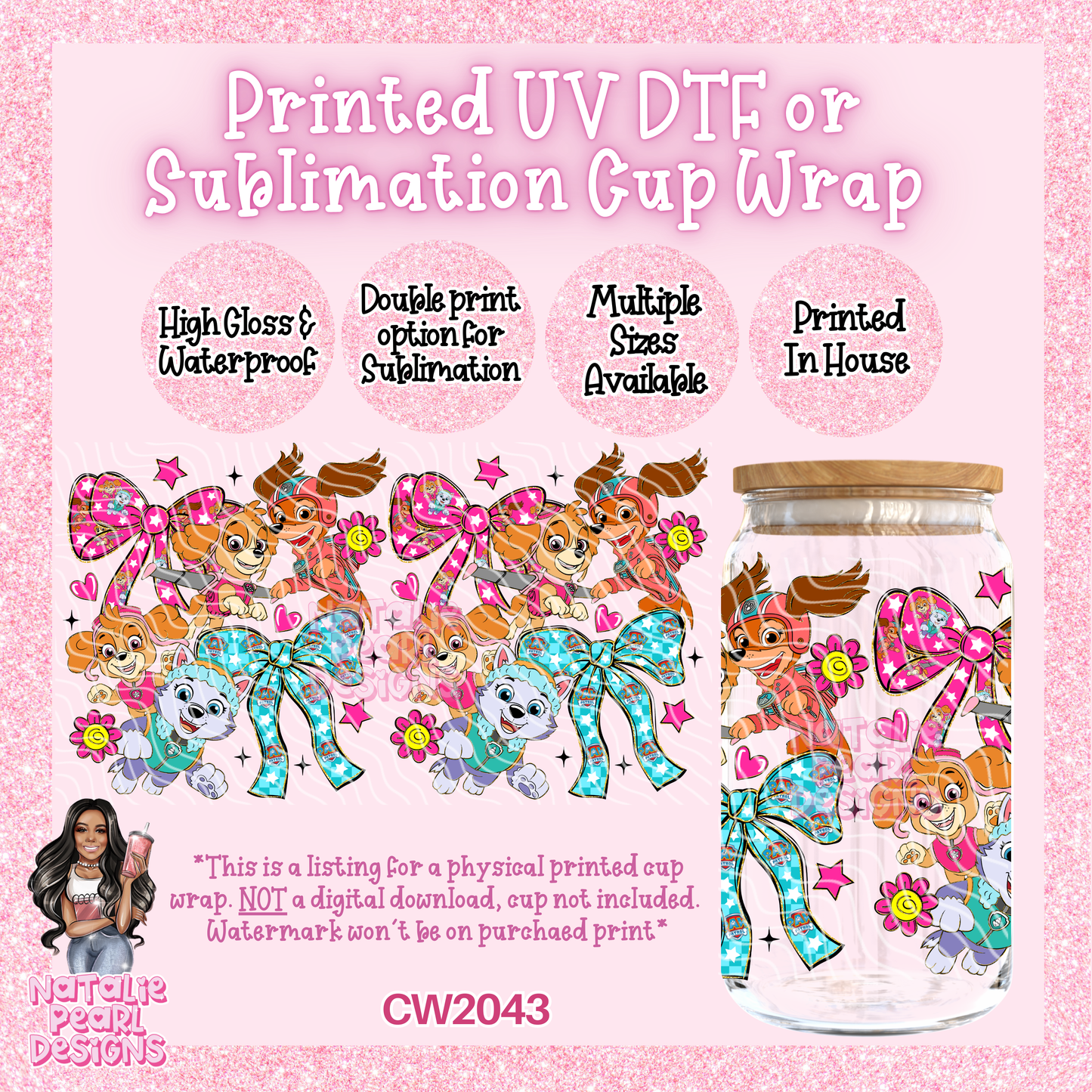 CW2043 UV DTF/SUB Cup Wraps