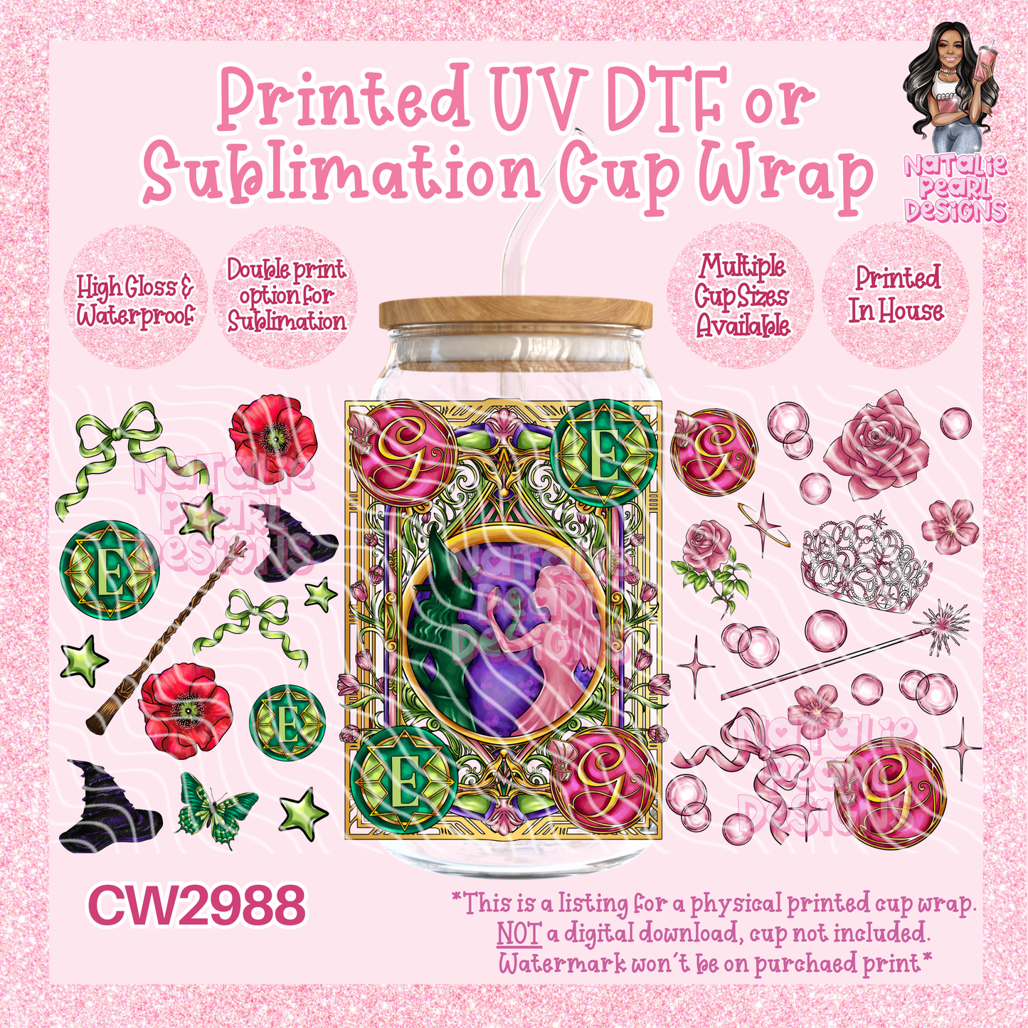 CW2988 UV DTF/SUB Cup Wraps
