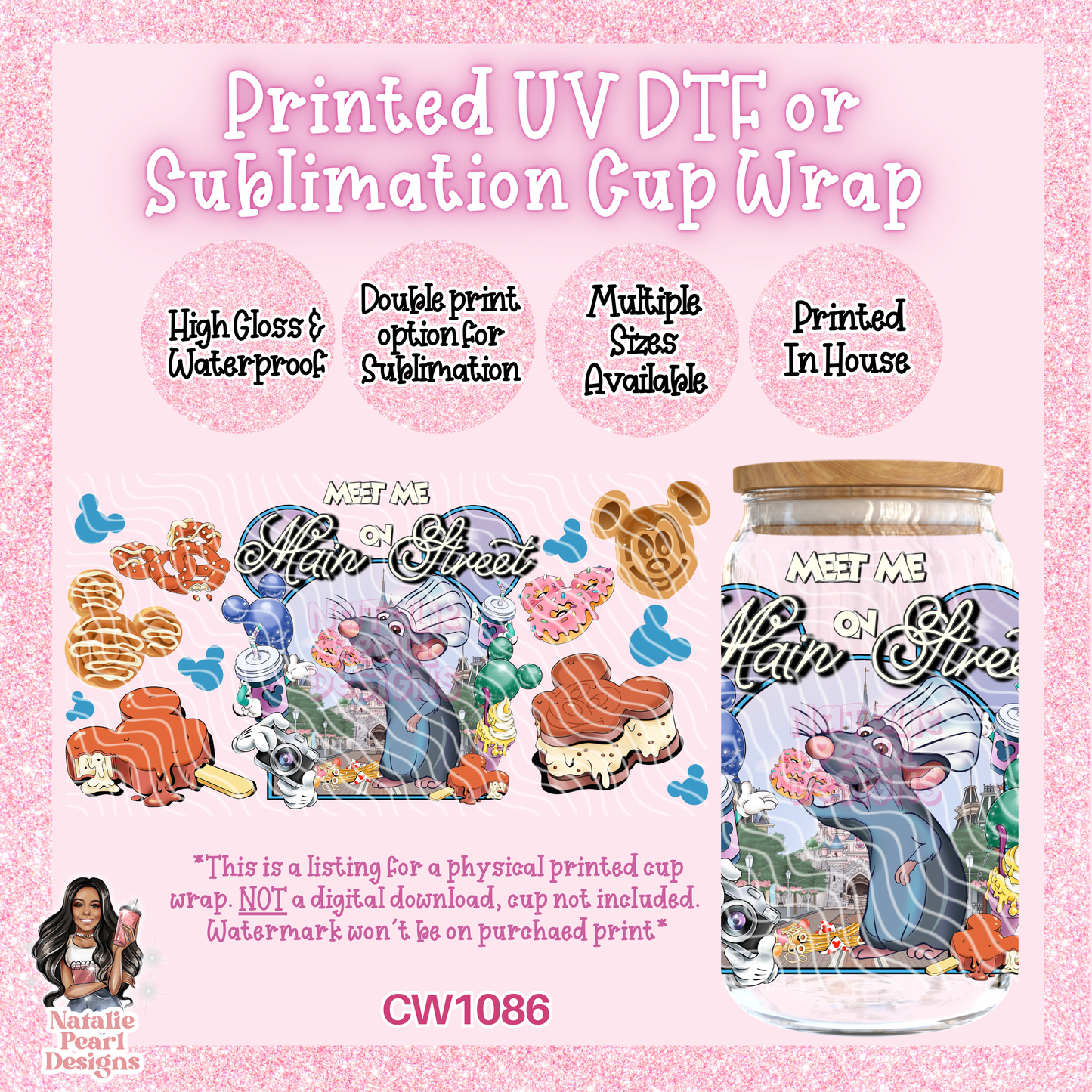 CW1086 UV DTF/SUB Cup Wrap
