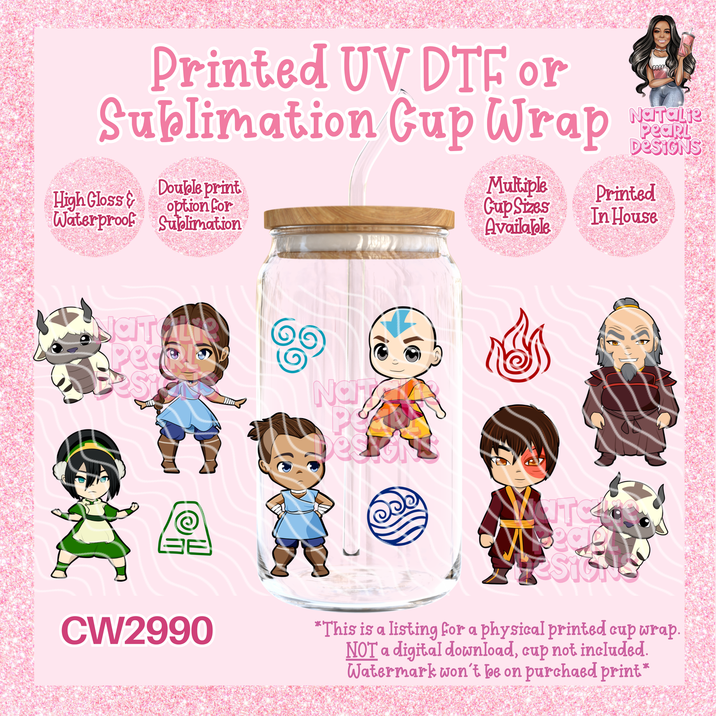 CW2990 UV DTF/SUB Cup Wraps