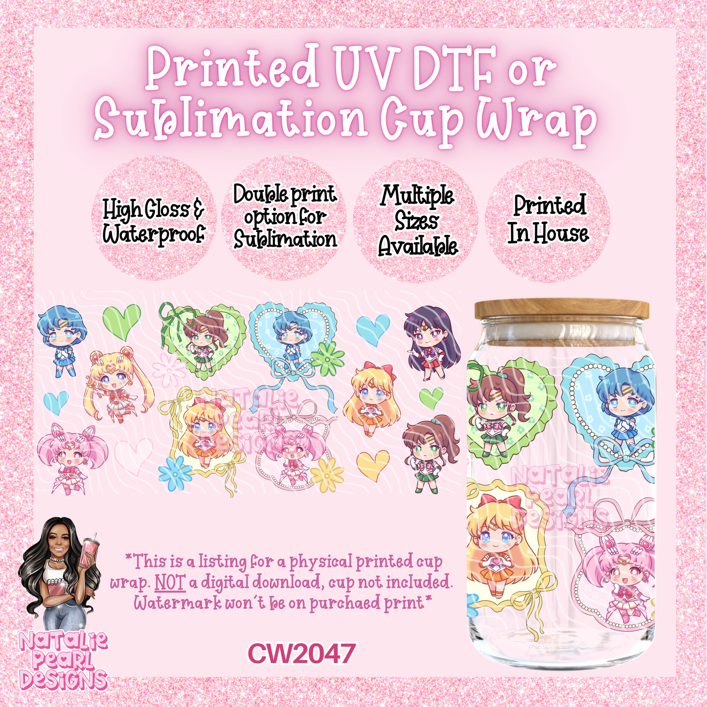CW2047 UV DTF/SUB Cup Wraps
