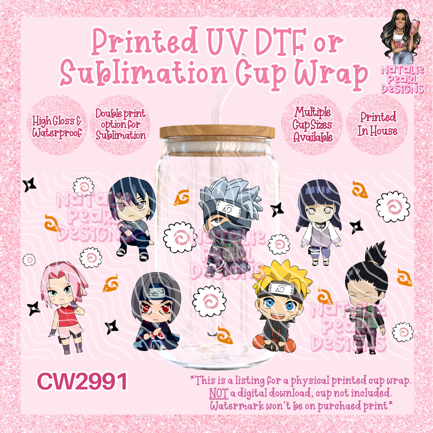 CW2991 UV DTF/SUB Cup Wraps