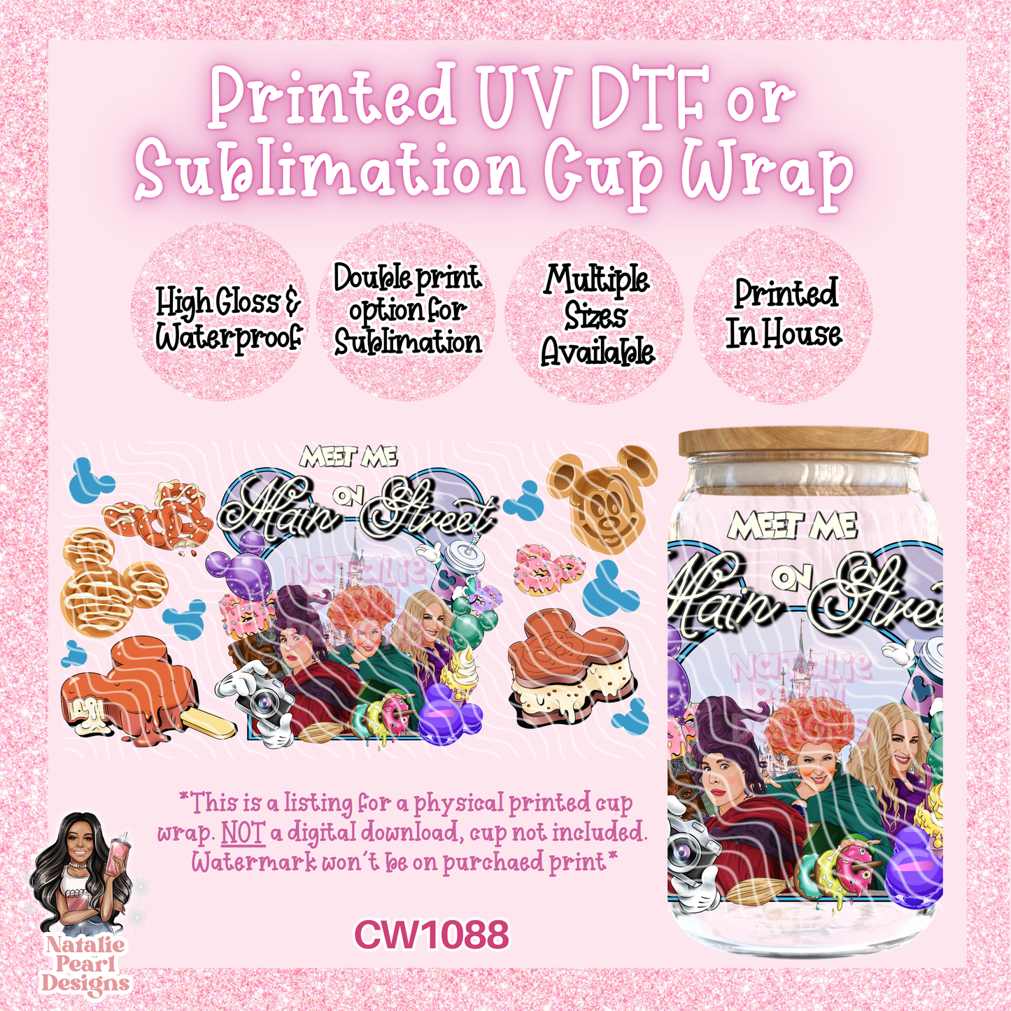CW1088 UV DTF/SUB Cup Wrap
