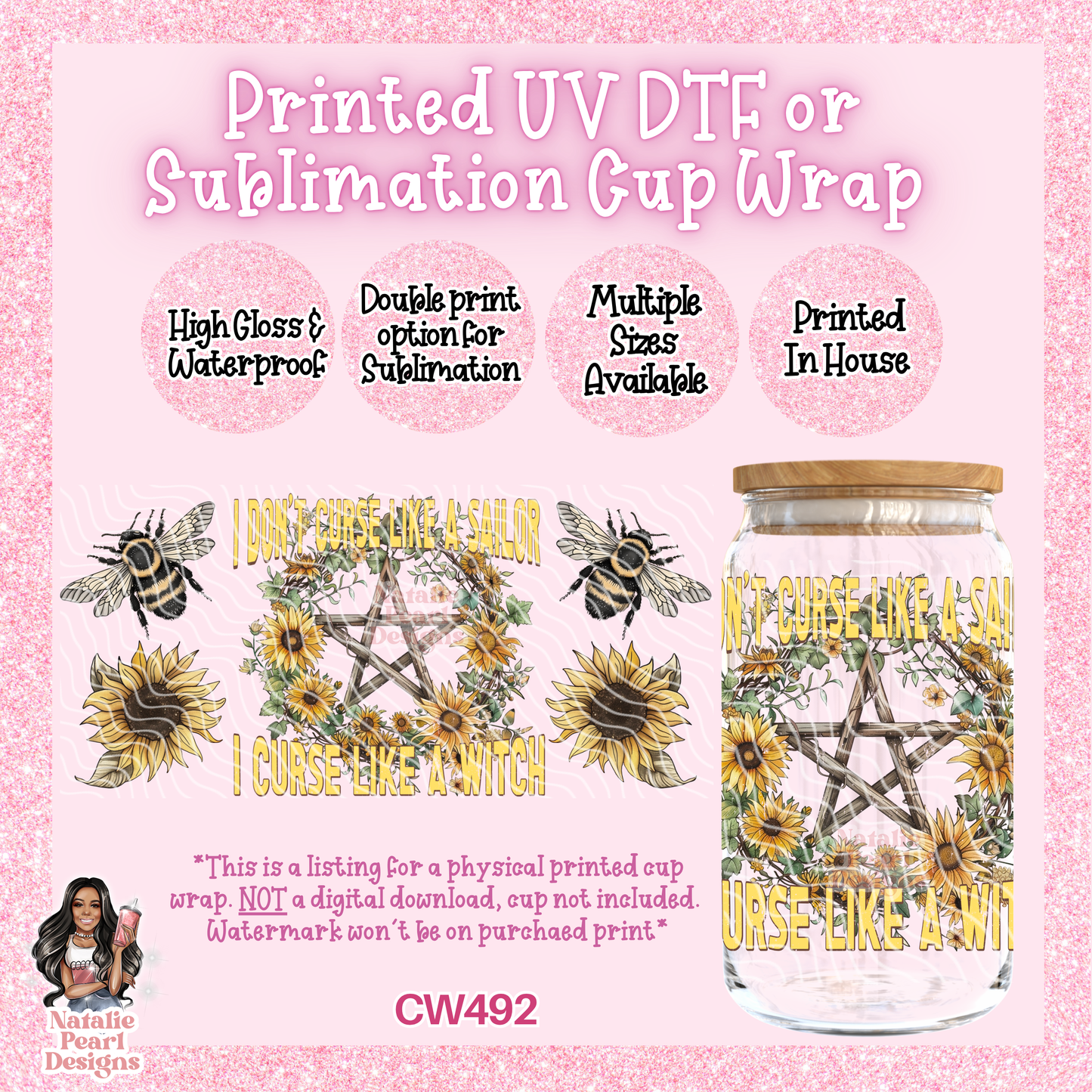 CW492 UV DTF/SUB Cup Wrap