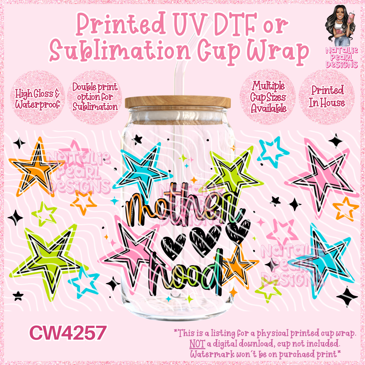 CW4257 UV DTF/SUB Cup Wraps