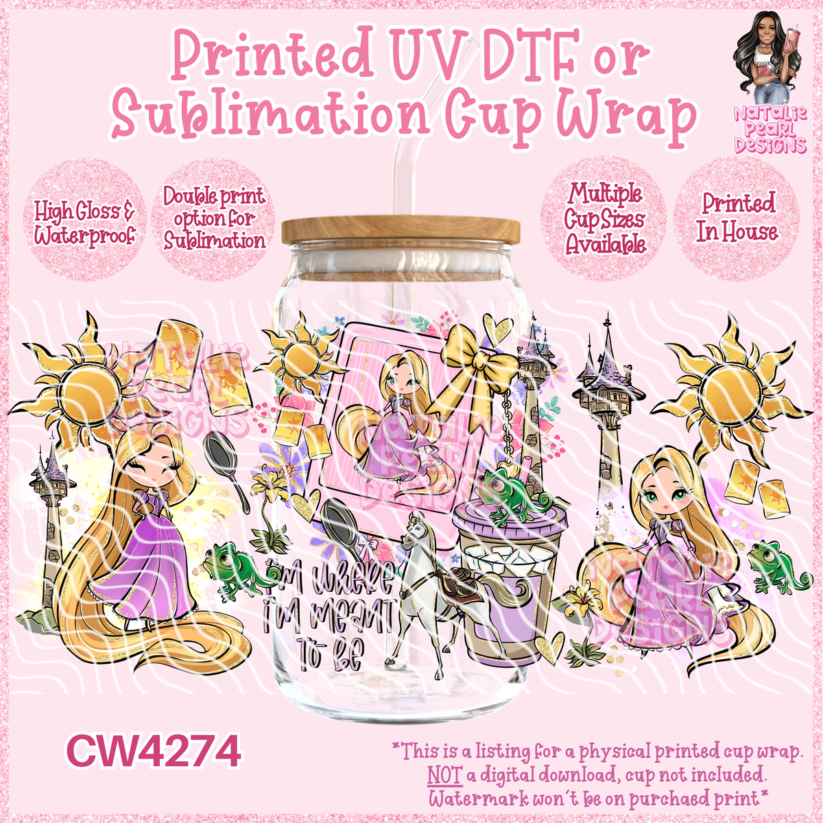 CW4274 UV DTF/SUB Cup Wraps