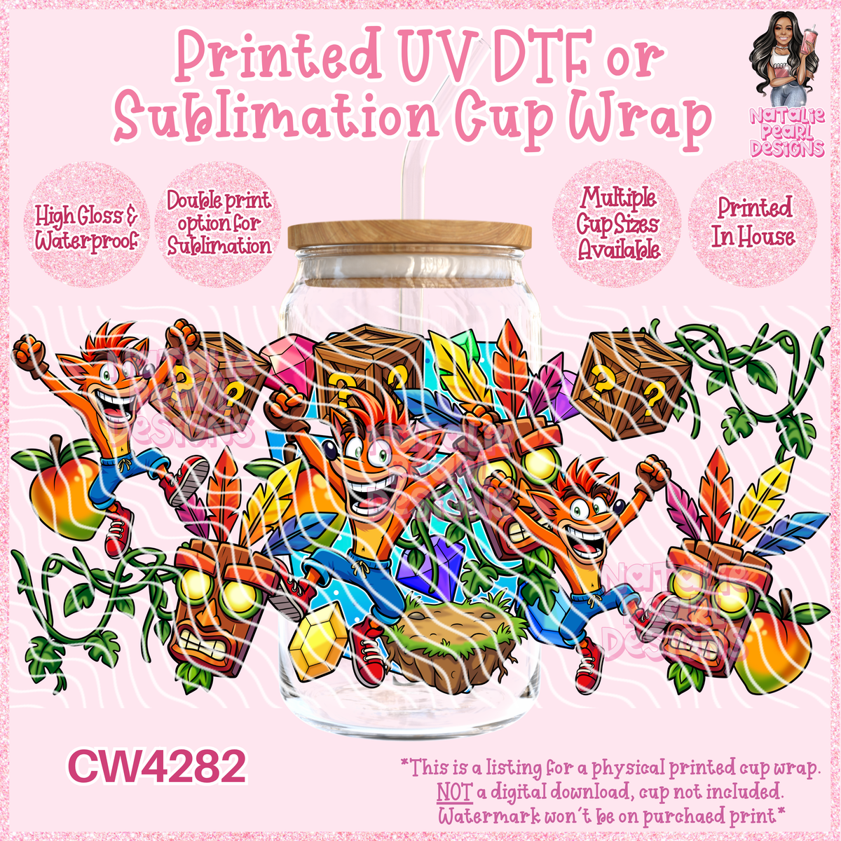 CW4282 UV DTF/SUB Cup Wraps