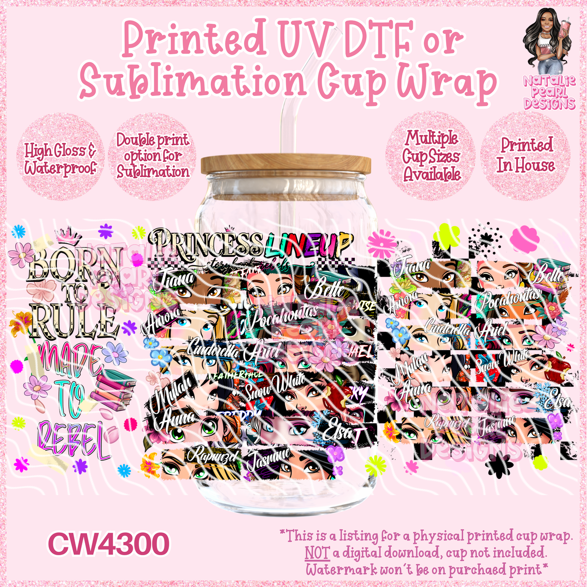 CW4300 UV DTF/SUB Cup Wraps