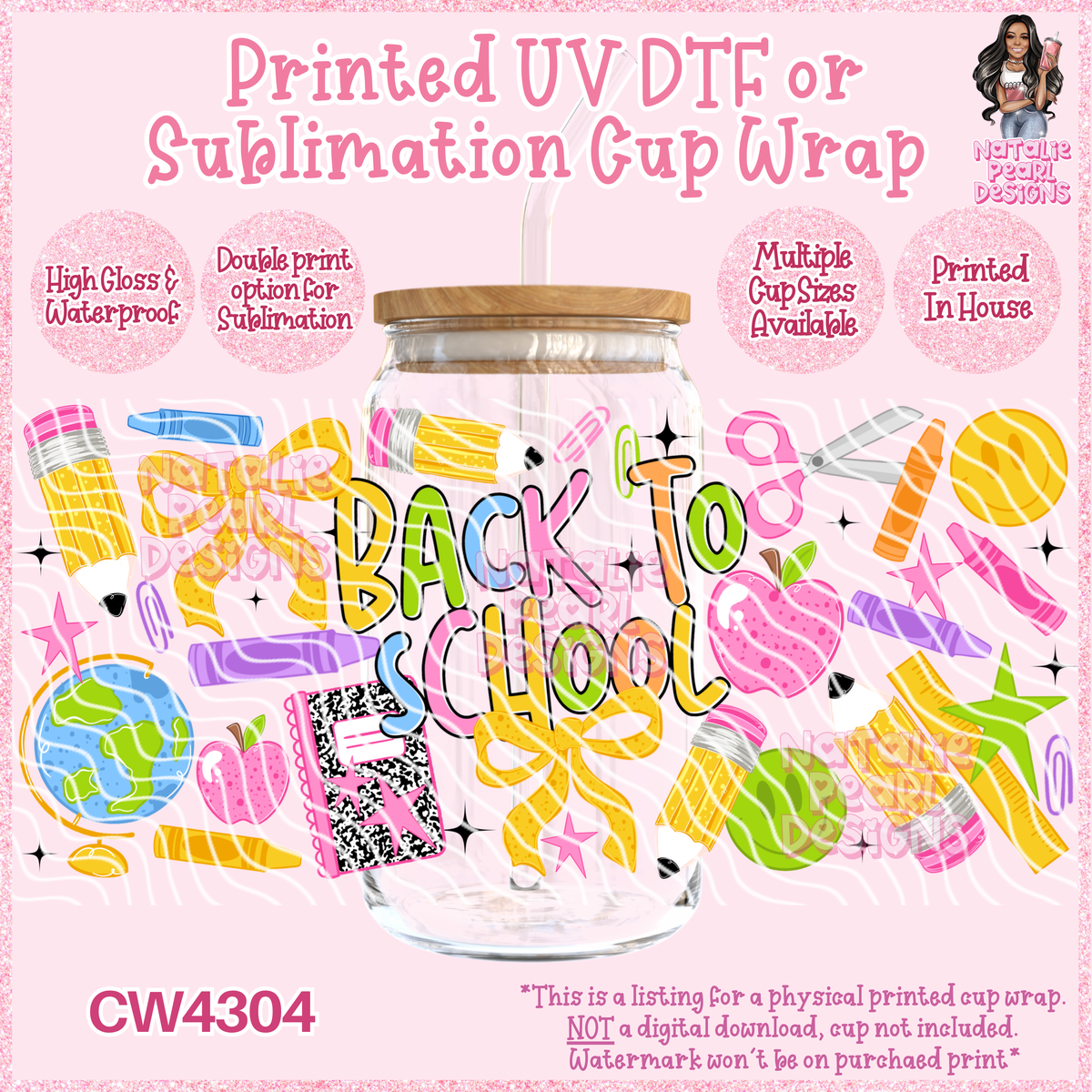CW4304 UV DTF/SUB Cup Wraps