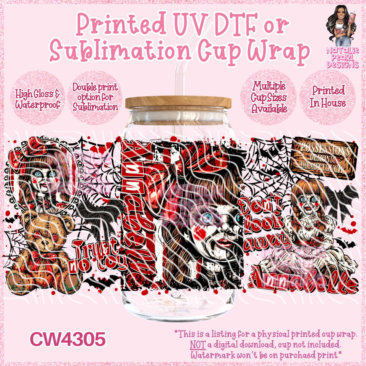 CW4305 UV DTF/SUB Cup Wraps