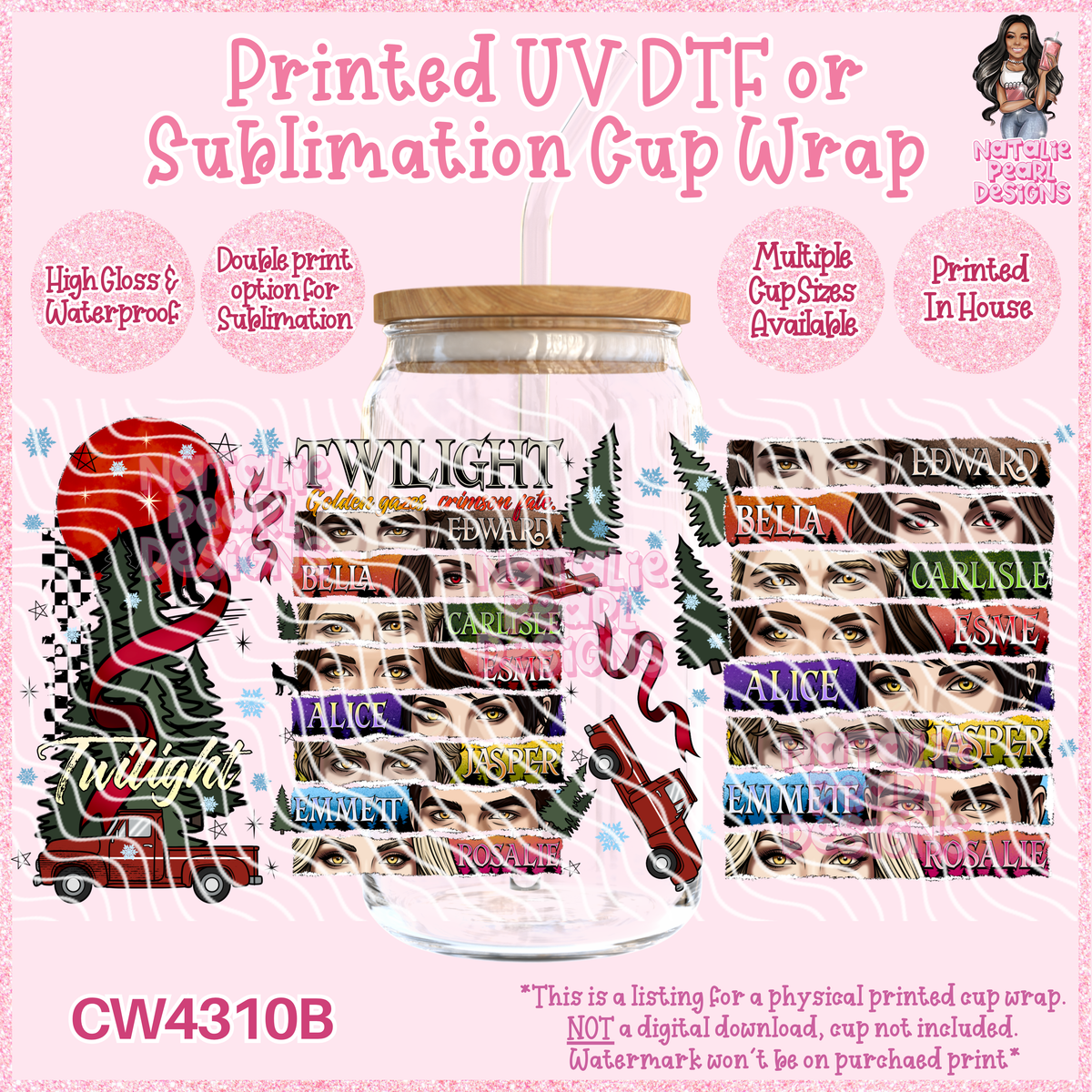 CW4310B UV DTF/SUB Cup Wraps