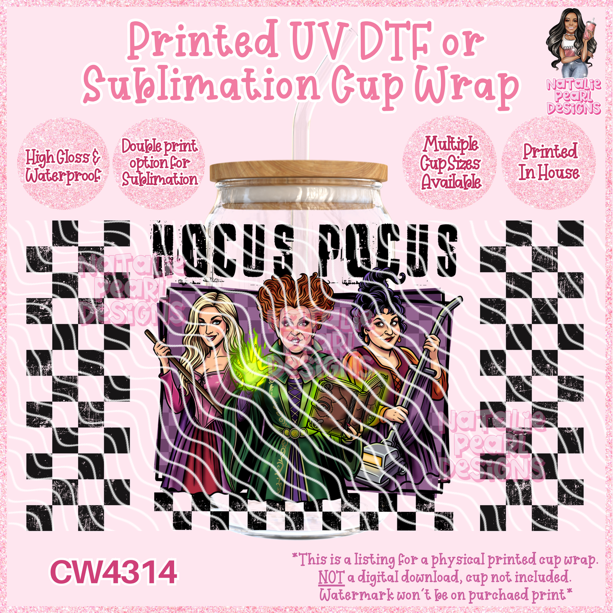 CW4314 UV DTF/SUB Cup Wraps